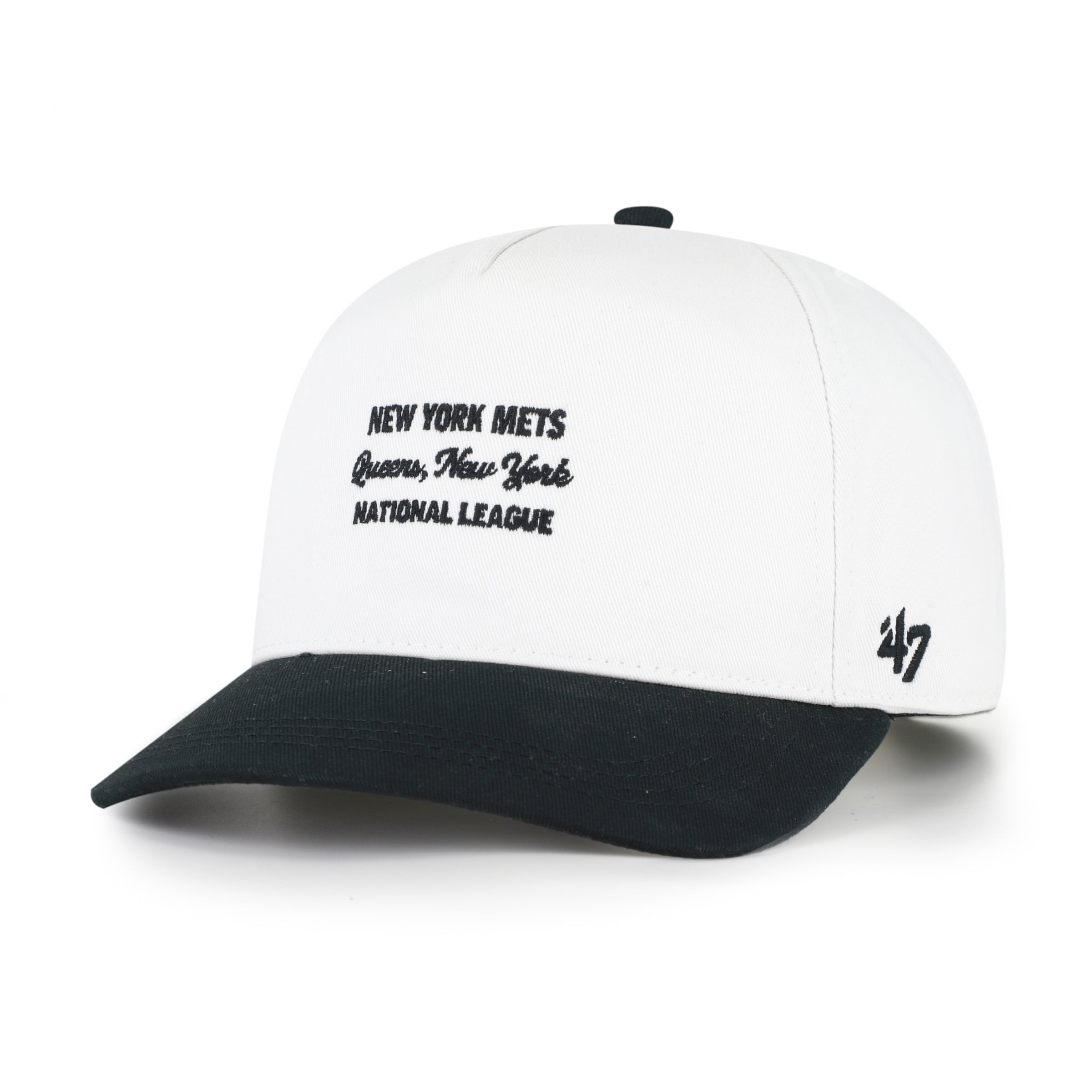 Men's '47 White/Black New York Mets Contemporary Two-Tone Hitch Adjustable Hat
