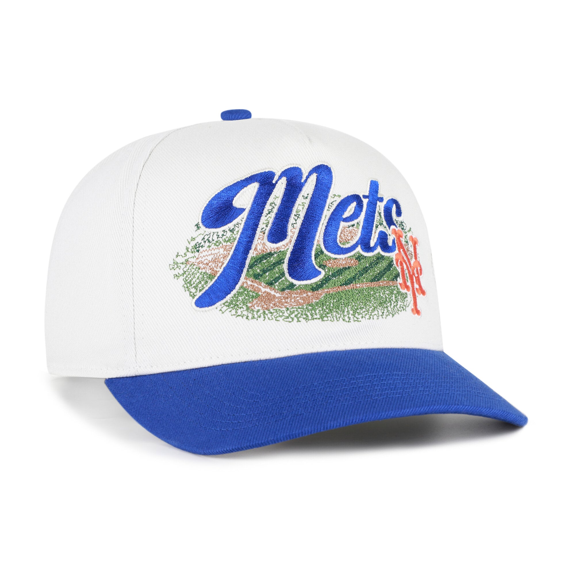 Men's '47 White/Royal New York Mets Enfield Hitch Adjustable Hat