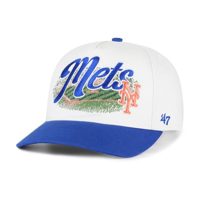 New York Mets '47 Enfield Hitch Adjustable Hat - White/Royal