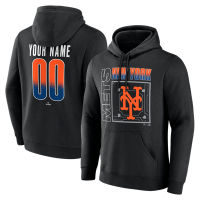New York Mets Home Field Pop Personalized Name & Number Hoodie - Black