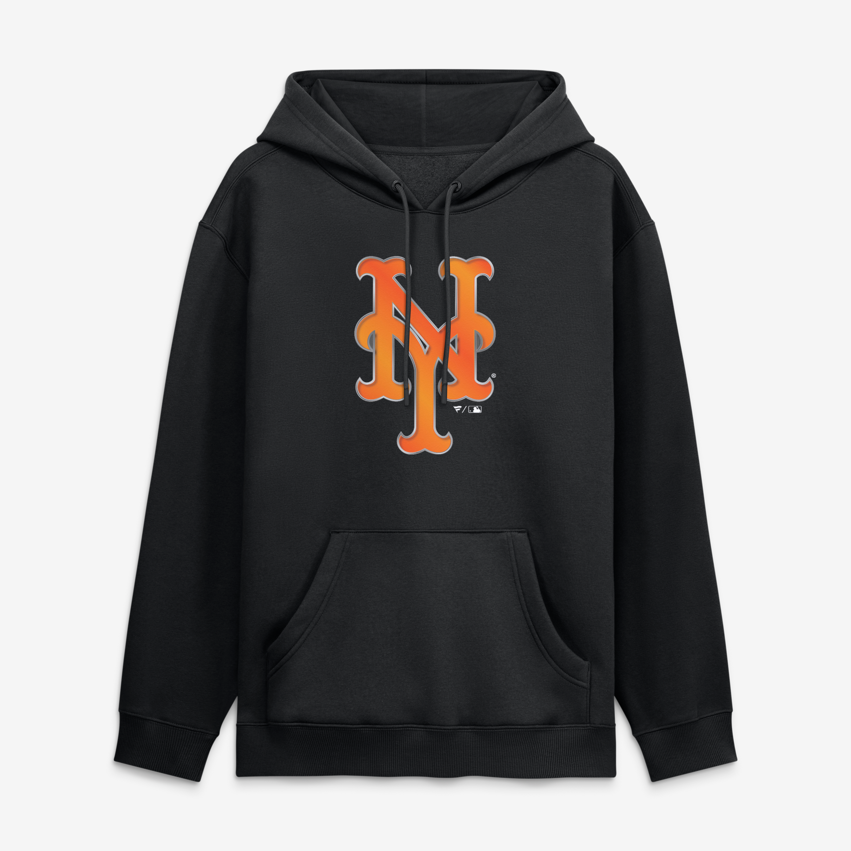 Men's Black New York Mets Metallic Mascot Hoodie