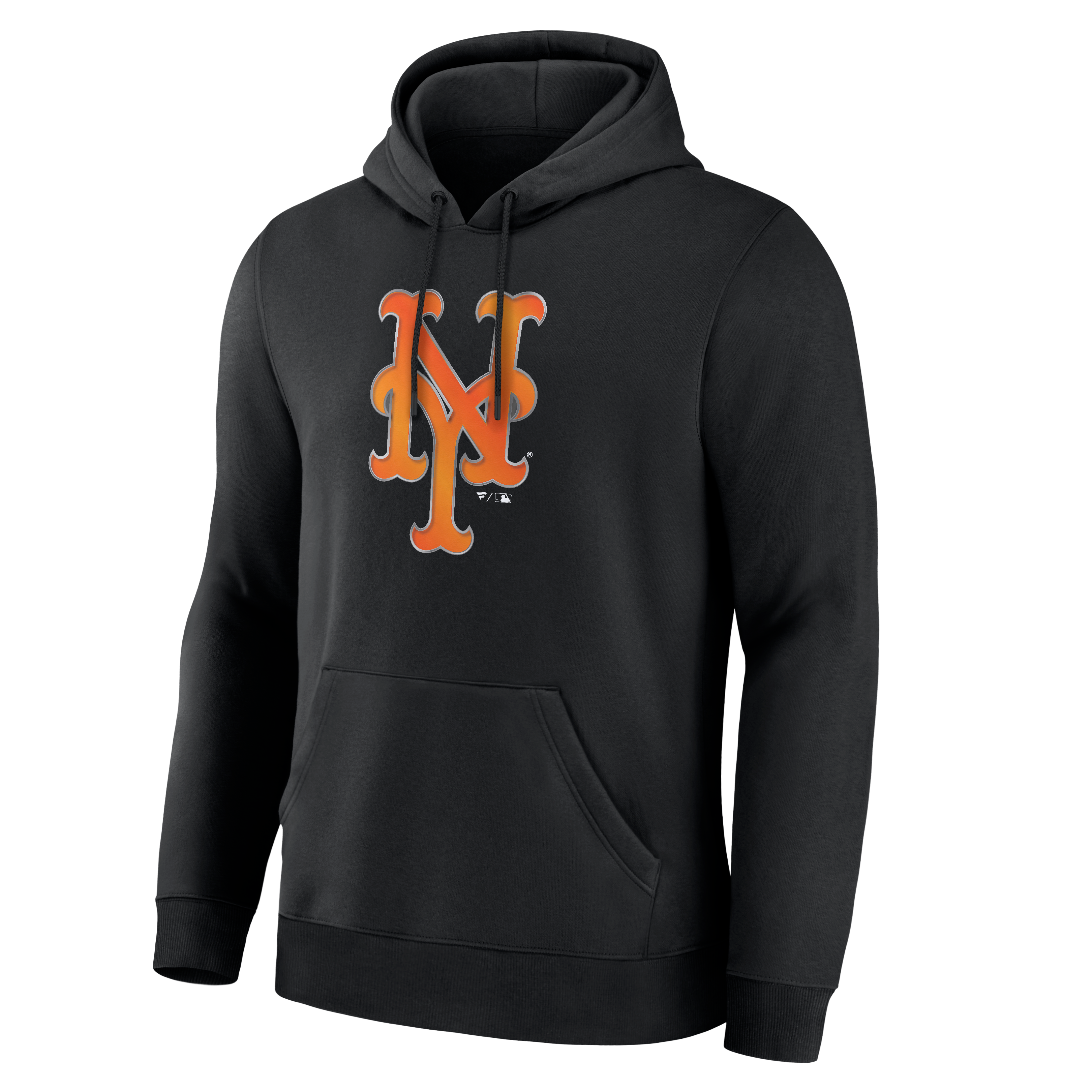 Men's Black New York Mets Metallic Mascot Hoodie