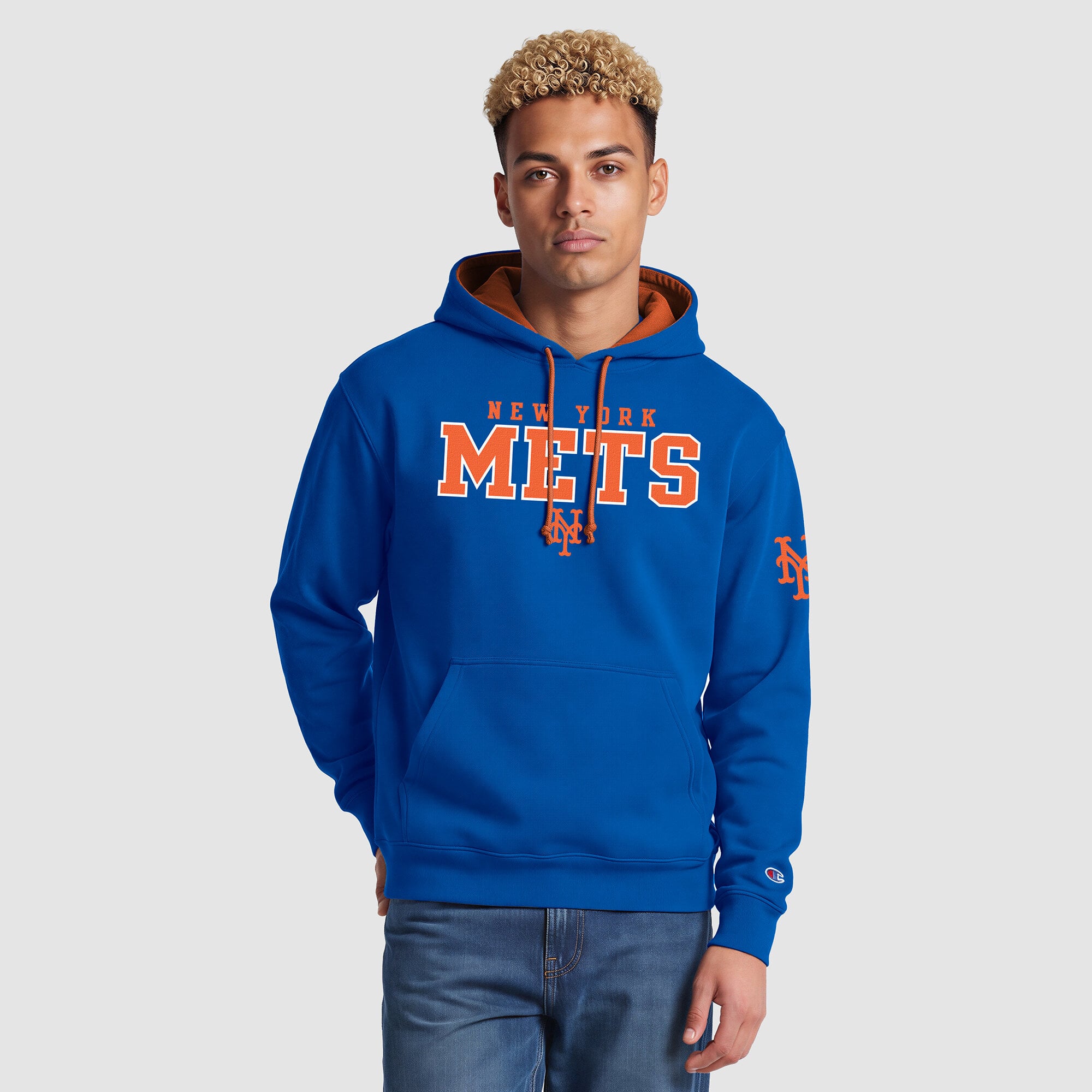 Men's Champion Royal New York Mets Fleece Hoodie