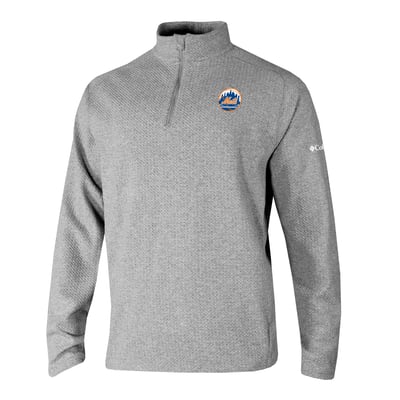 New York Mets Columbia  Swingcraft Quarter-Zip Pullover - Gray