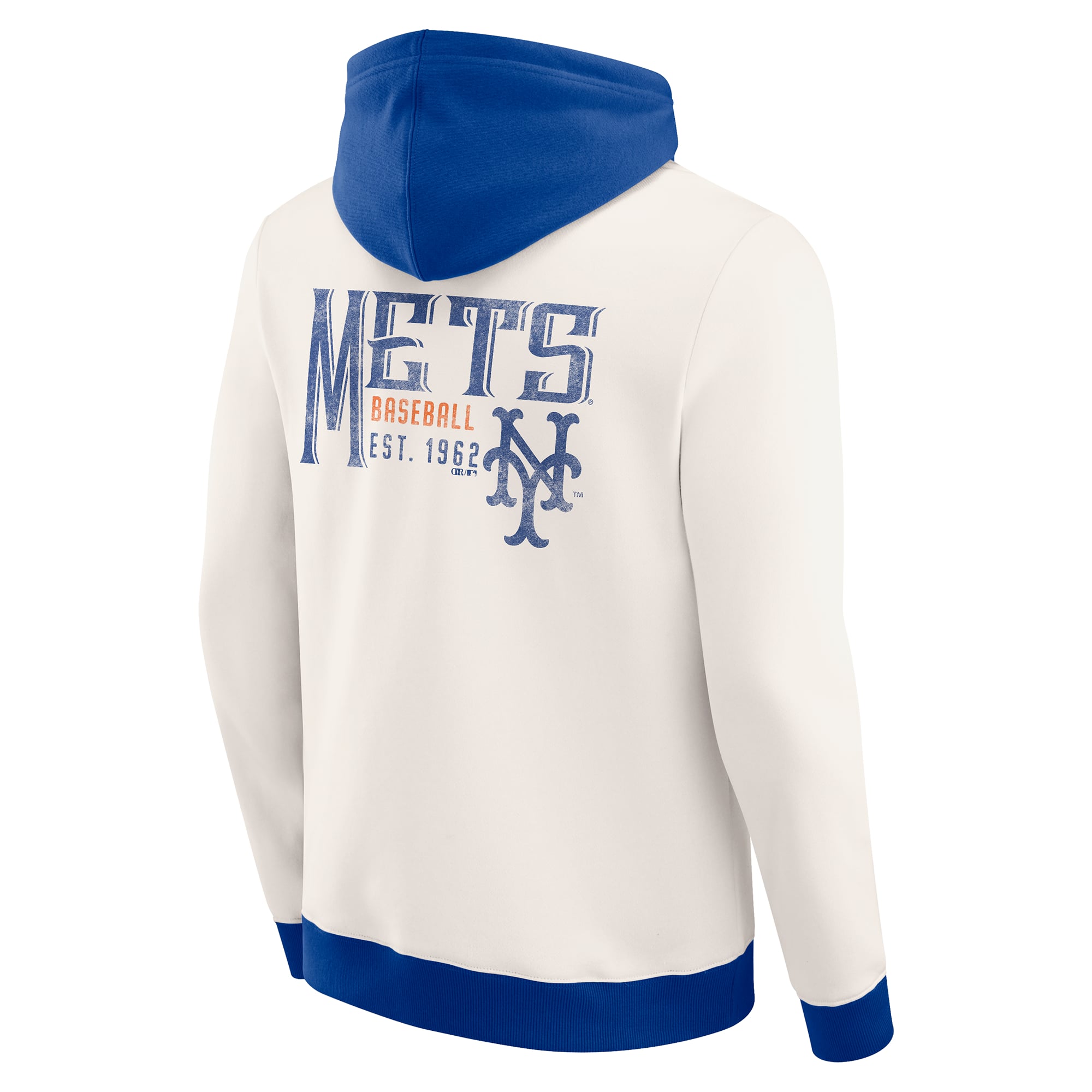 Sweat à capuche zippé en polaire crème des Mets de New York pour homme la collection Darius Rucker par Fanatics
