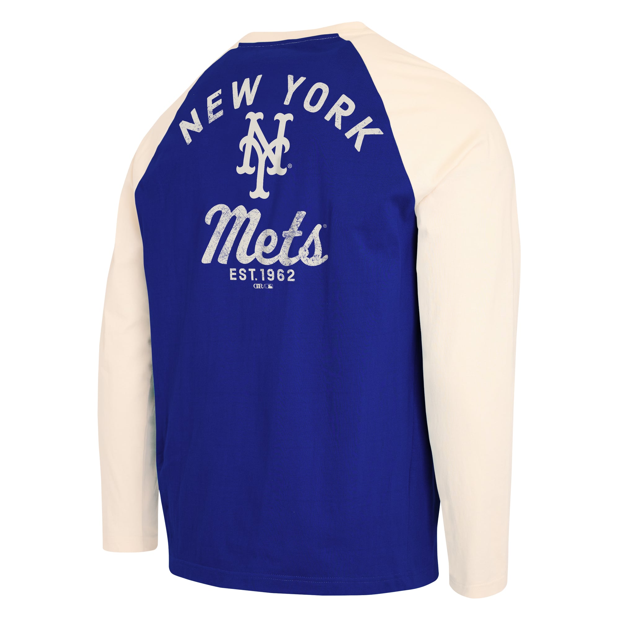 Men's Darius Rucker Collection by Fanatics Royal/White New York Mets Henley Long Sleeve T-Shirt