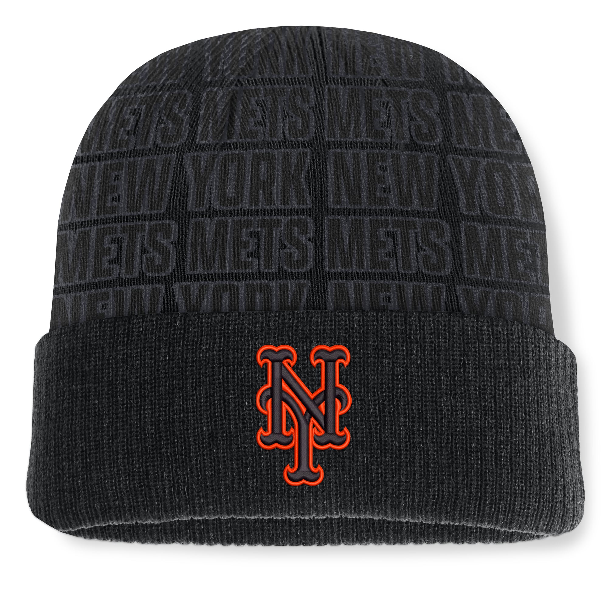Men's Fanatics Black New York Mets Backstop Cuffed Knit Hat