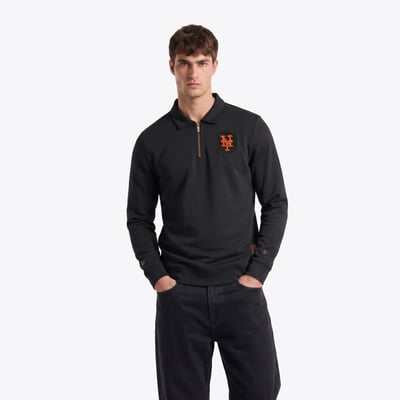 New York Mets Fanatics Subway Series Quarter-Zip Polo - Black