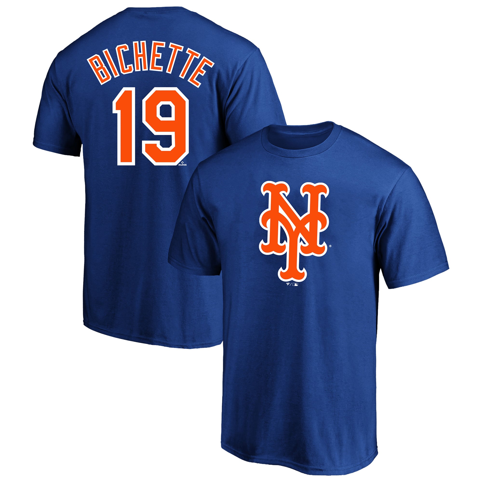 T-shirt Fanatics pour homme Bo Bichette Royal New York Mets, grandes tailles, avec nom et numéro