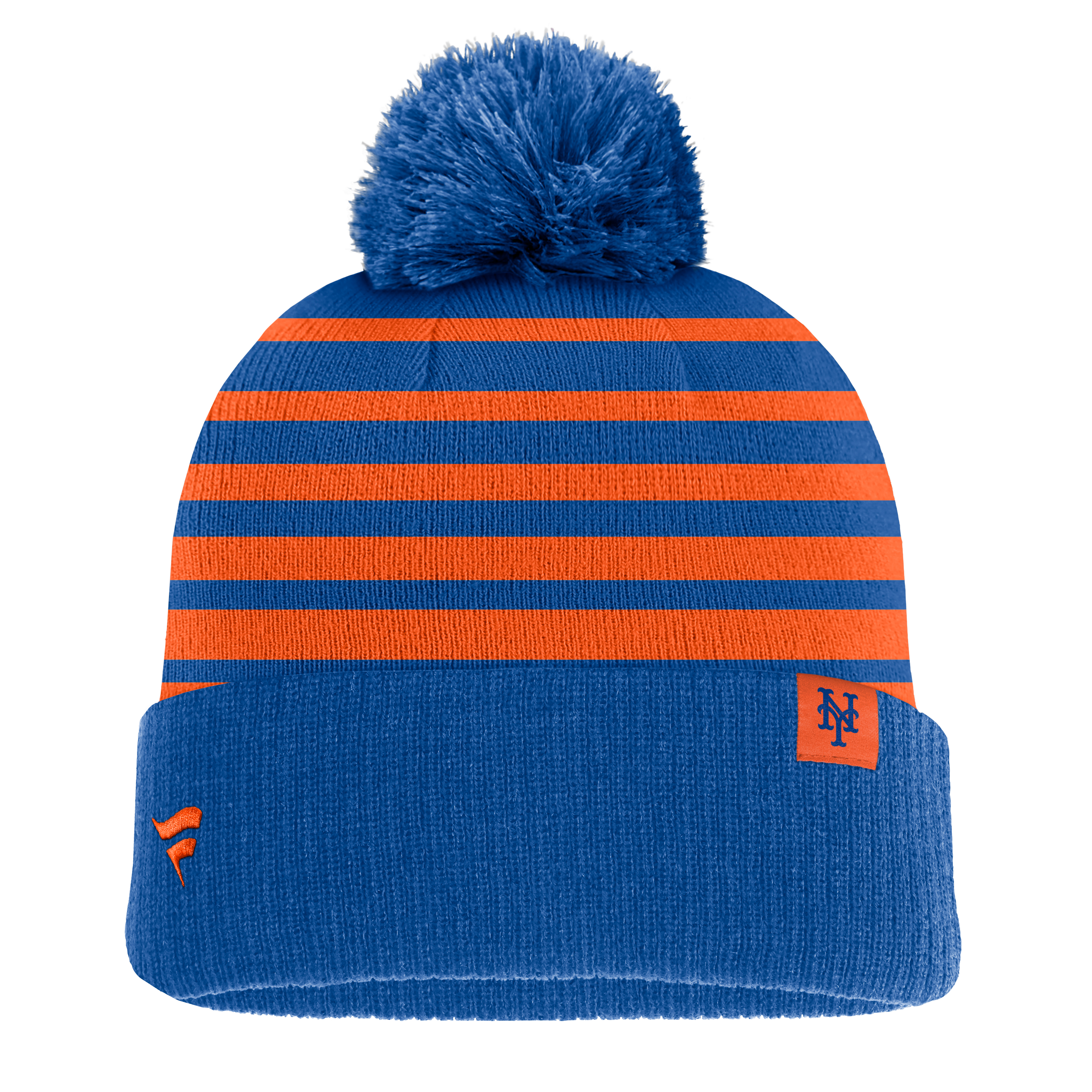 Bonnet à pompon dégradé royal New York Mets pour homme, de la marque Fanatics.