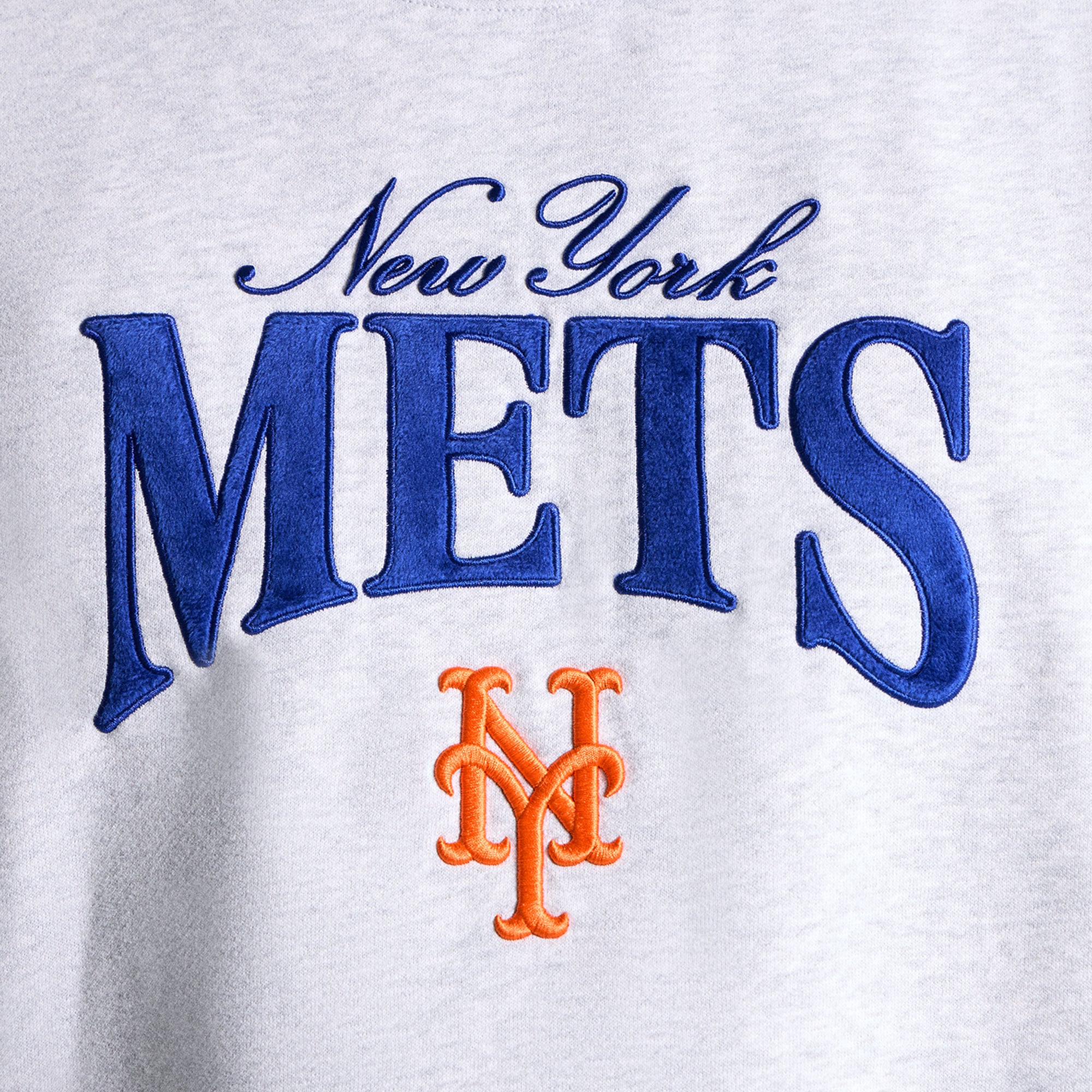 Sweat-shirt Steady State gris chiné ultra clair pour homme de lululemon, modèle Heathered Core, des Mets New York.