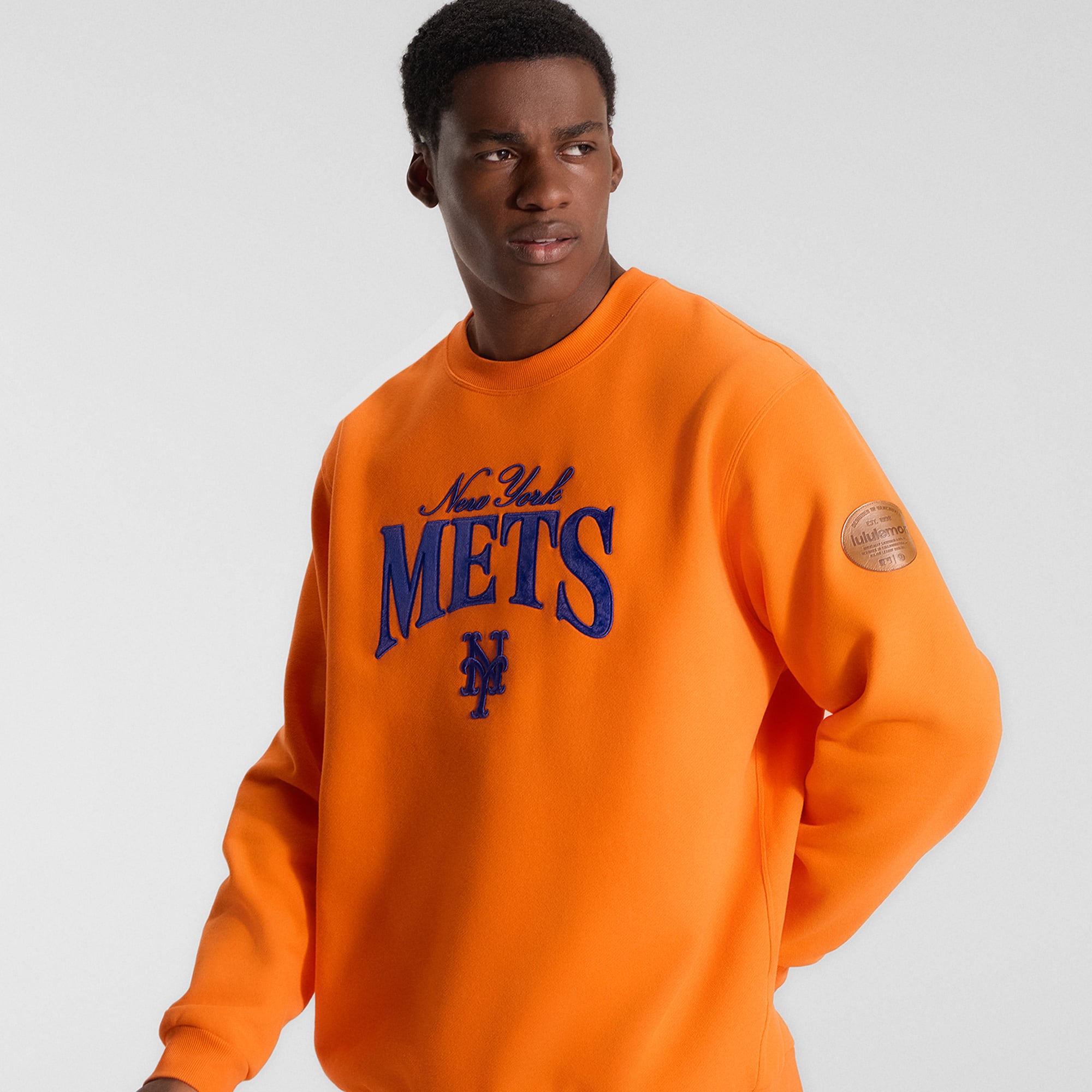 Sweat-shirt Steady State orange total pour homme de lululemon New York Mets
