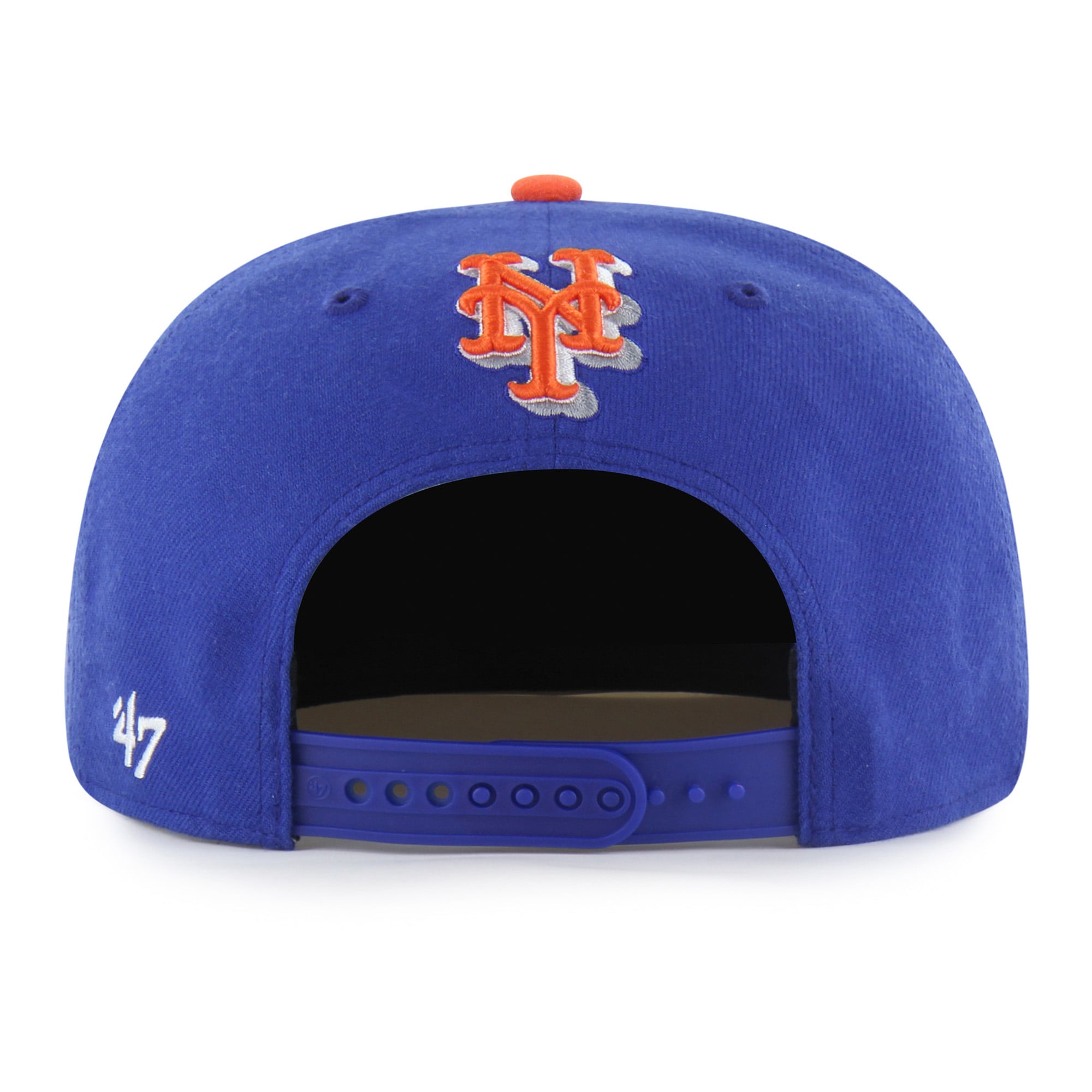 Men's Mister Cartoon x '47 Royal New York Mets Wrap Script Captain Snapback Hat