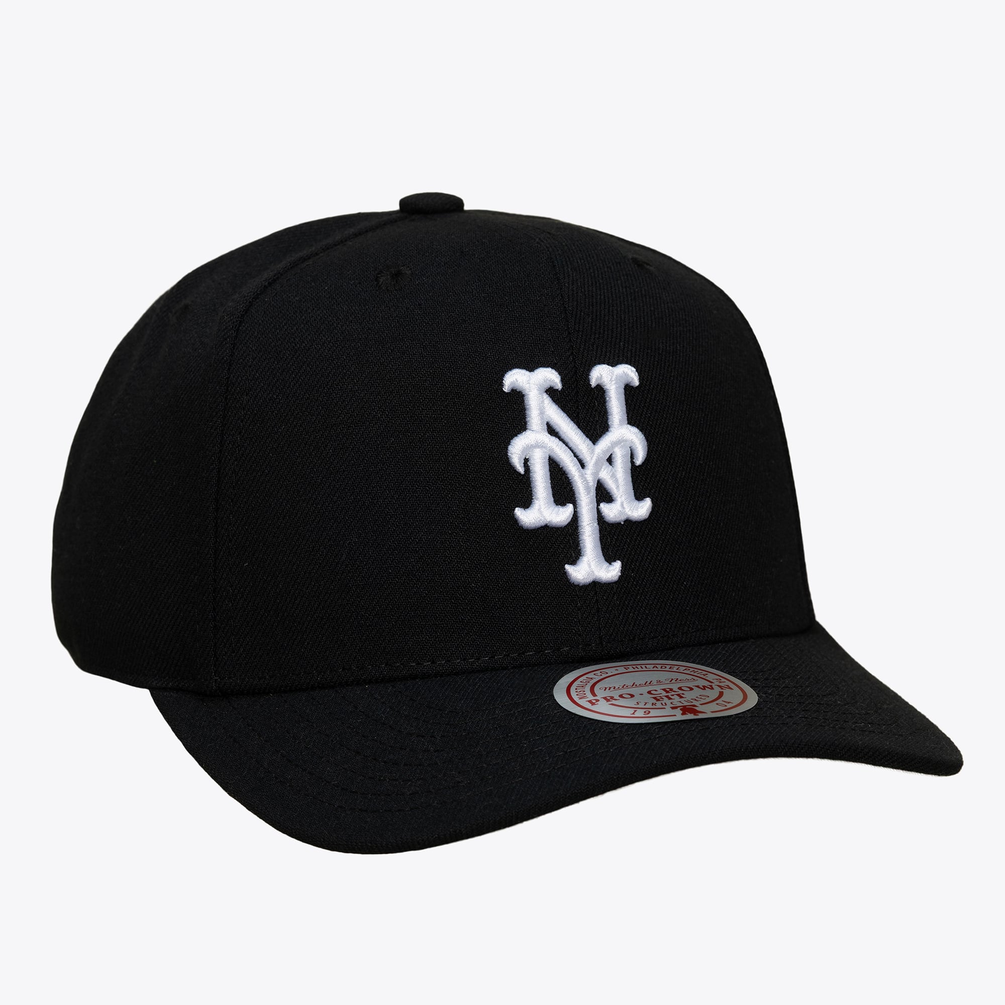 Men's Mitchell & Ness Black New York Mets Pro Crown Snapback