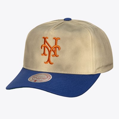  New York Mets Mitchell & Ness Retro Roots Deadstock Cooperstown Snapback Hat - Cream