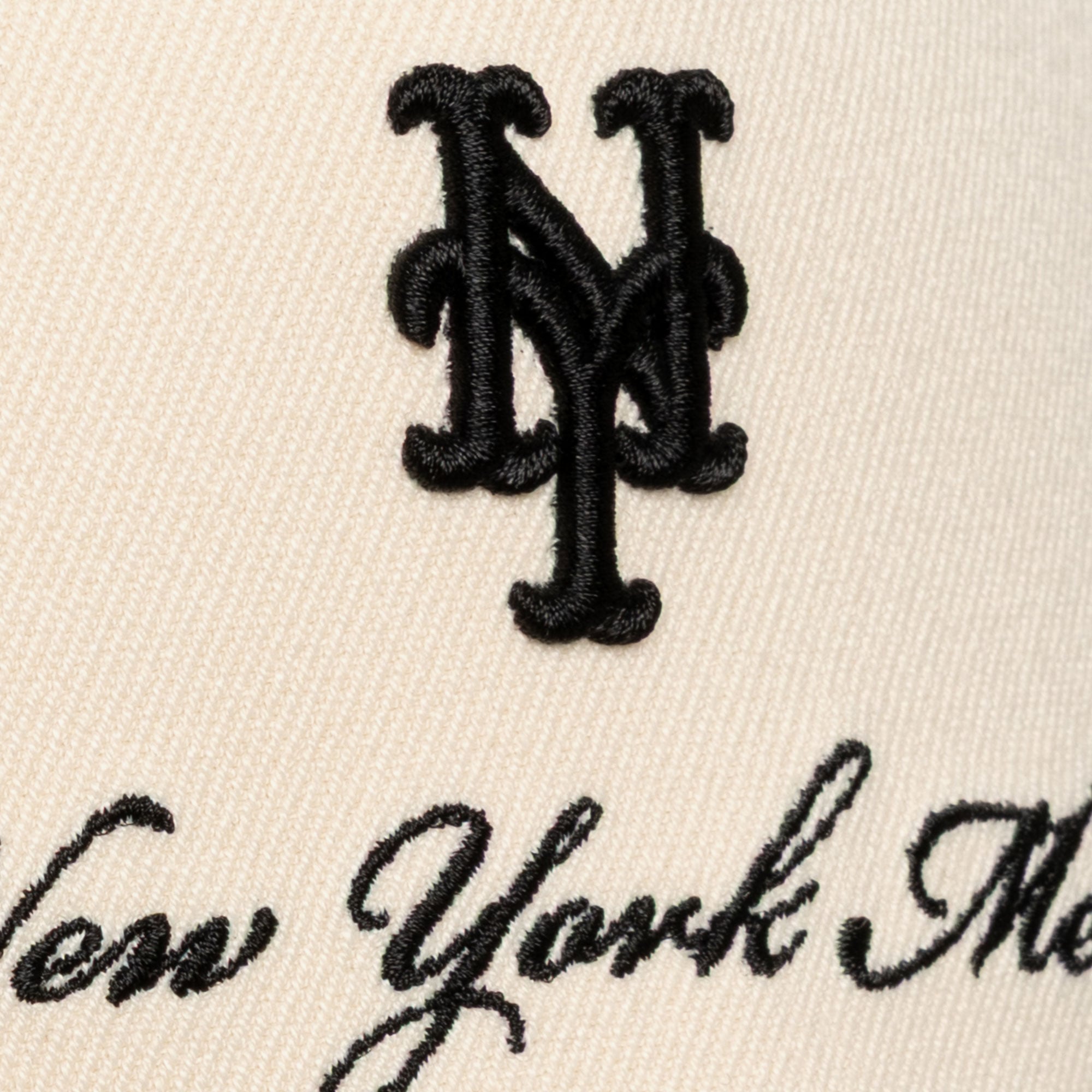 Men's Mitchell & Ness Cream/Black New York Mets Flawless Stretch Snapback Hat