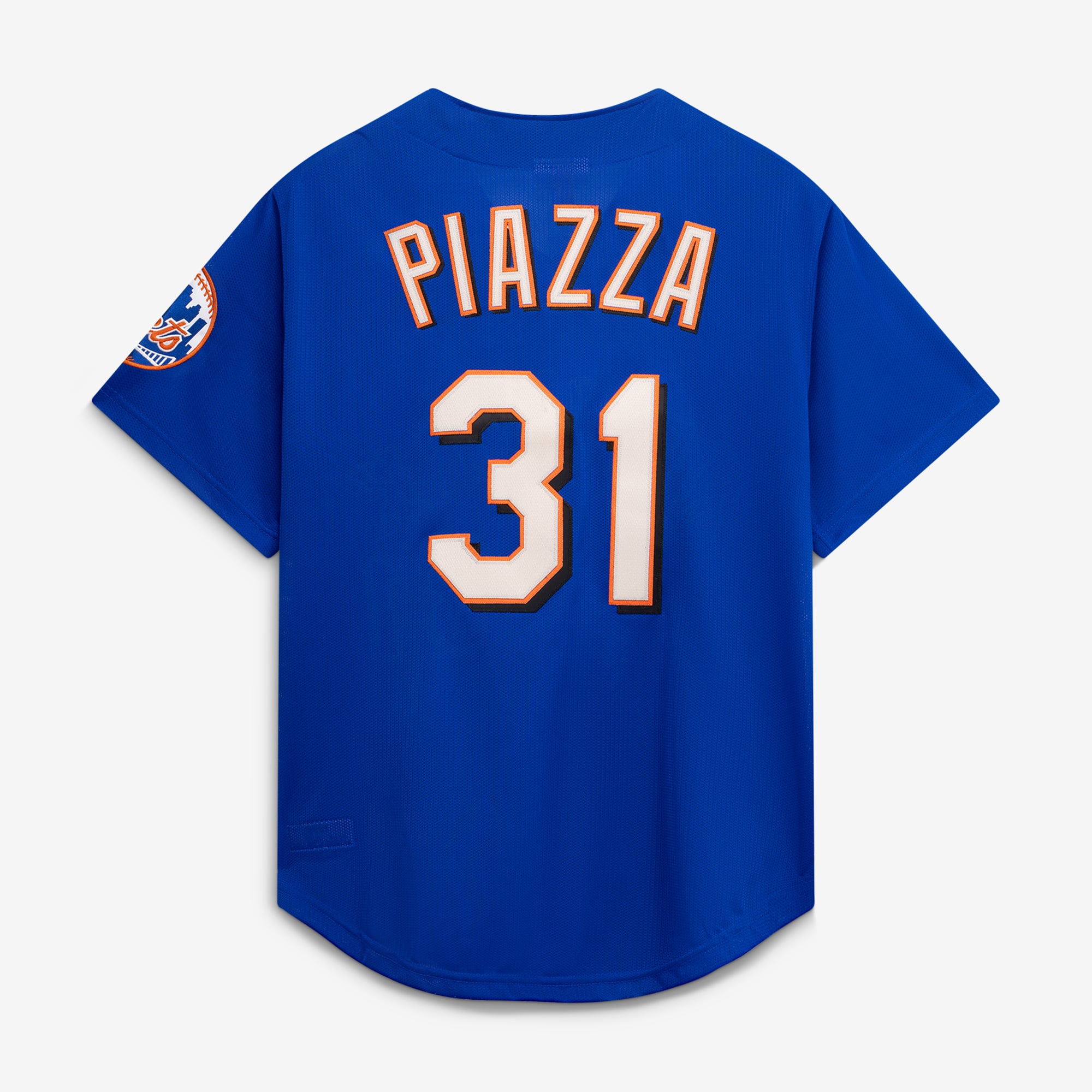 Maillot d'entraînement au bâton Mitchell & Ness Mike Piazza Royal New York Mets Cooperstown Collection pour homme