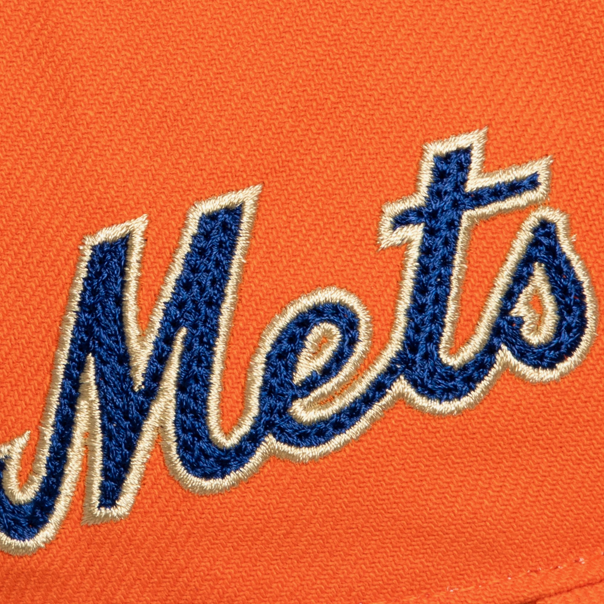 Men's Mitchell & Ness Orange New York Mets 50th Anniversary Patch Secondary Pro Snapback Hat