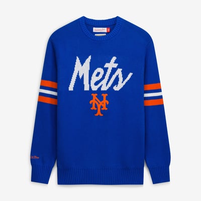 New York Mets Mitchell & Ness Head Coach Sweater - Royal
