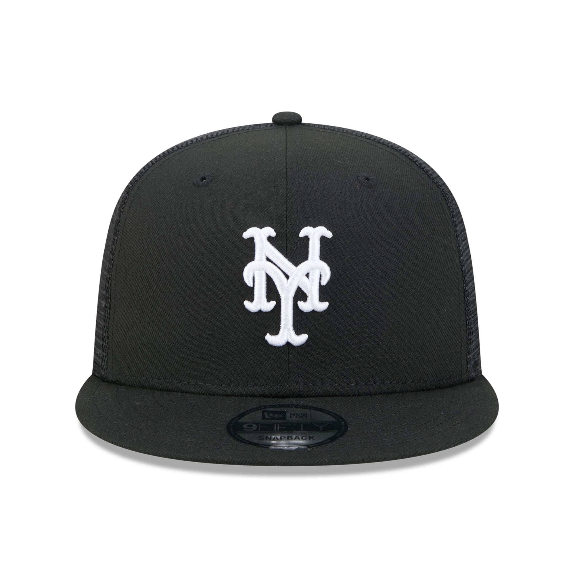 Men's New Era Black New York Mets 9FIFTY Adjustable Trucker Hat
