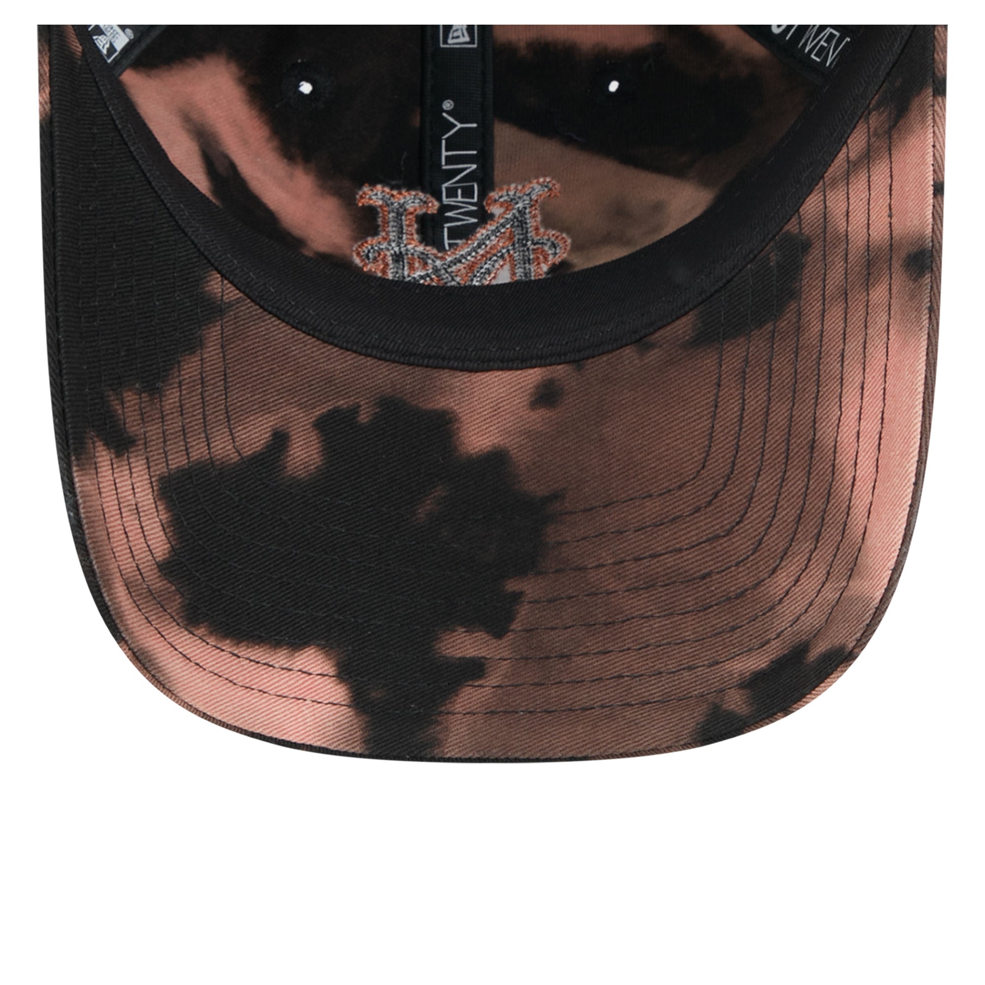 Men's New Era  Black New York Mets Bleach Wash 9TWENTY Adjustable Hat