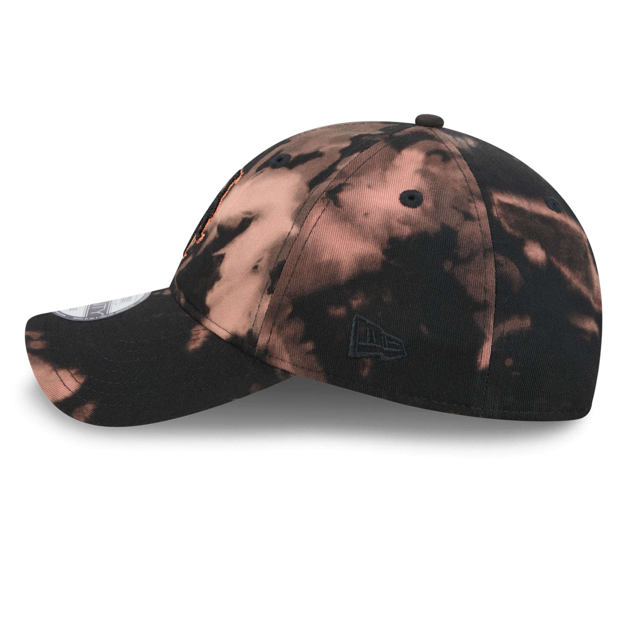 Men's New Era  Black New York Mets Bleach Wash 9TWENTY Adjustable Hat