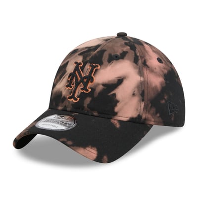  New York Mets New Era Bleach Wash 9TWENTY Adjustable Hat - Black