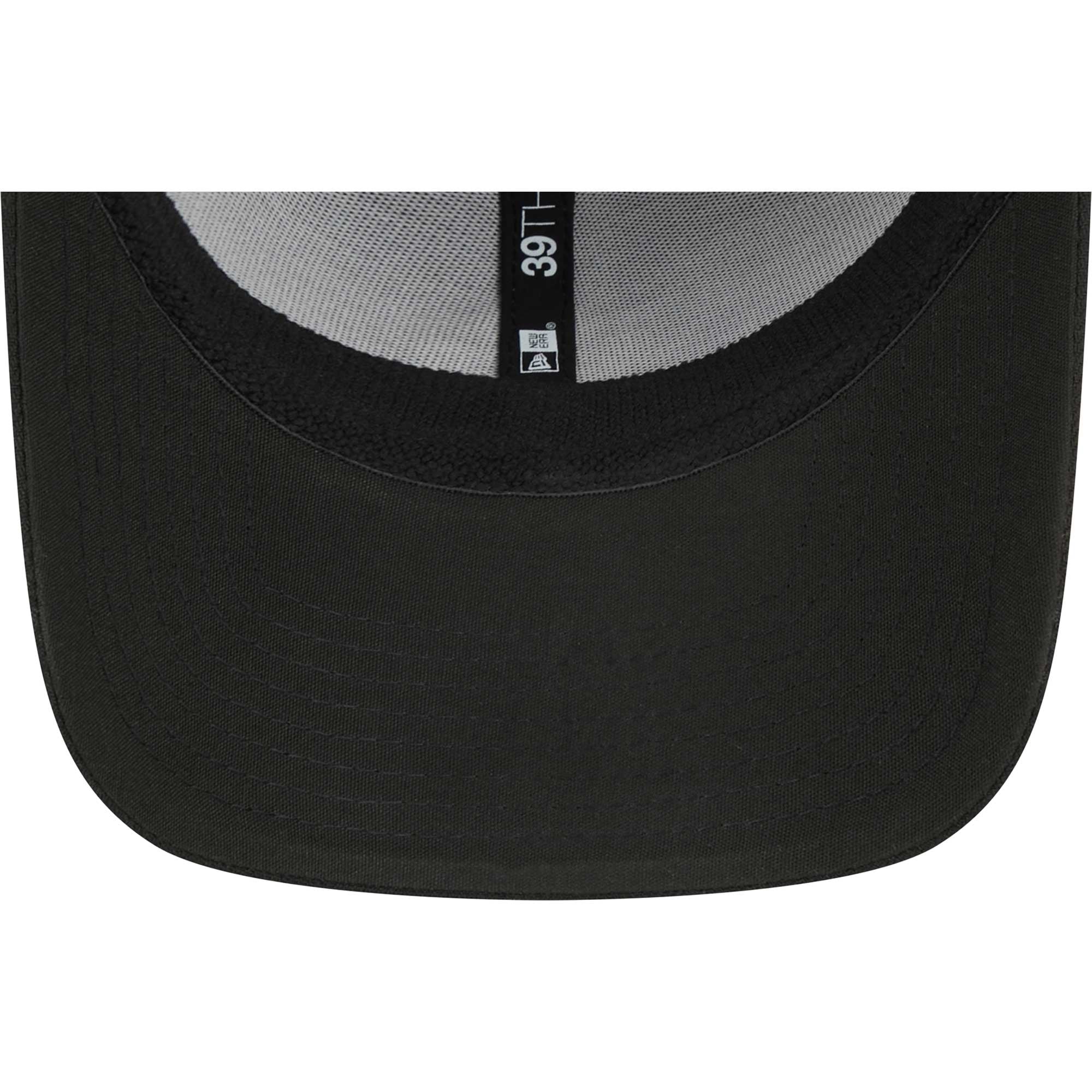 Men's New Era Black York Mets Logo 39THIRTY Flex Hat