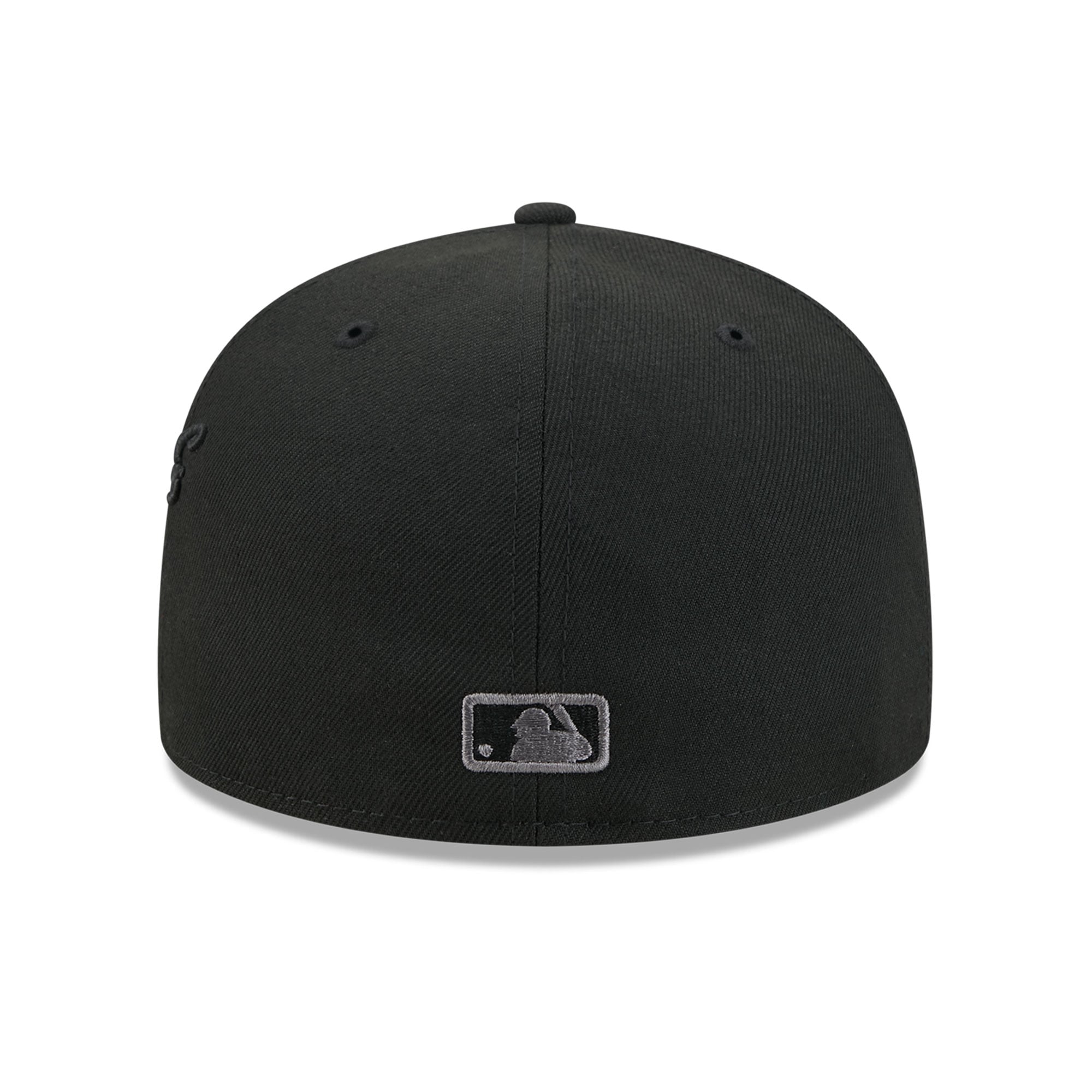 Men's New Era Black York Mets Side Script 59FIFTY Fitted Hat