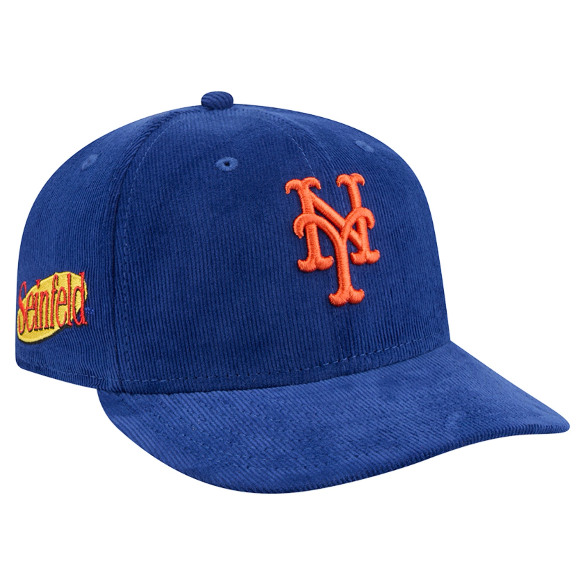 Casquette ajustée New Era bleue pour homme York Mets Seinfeld, modèle 59FIFTY à profil bas