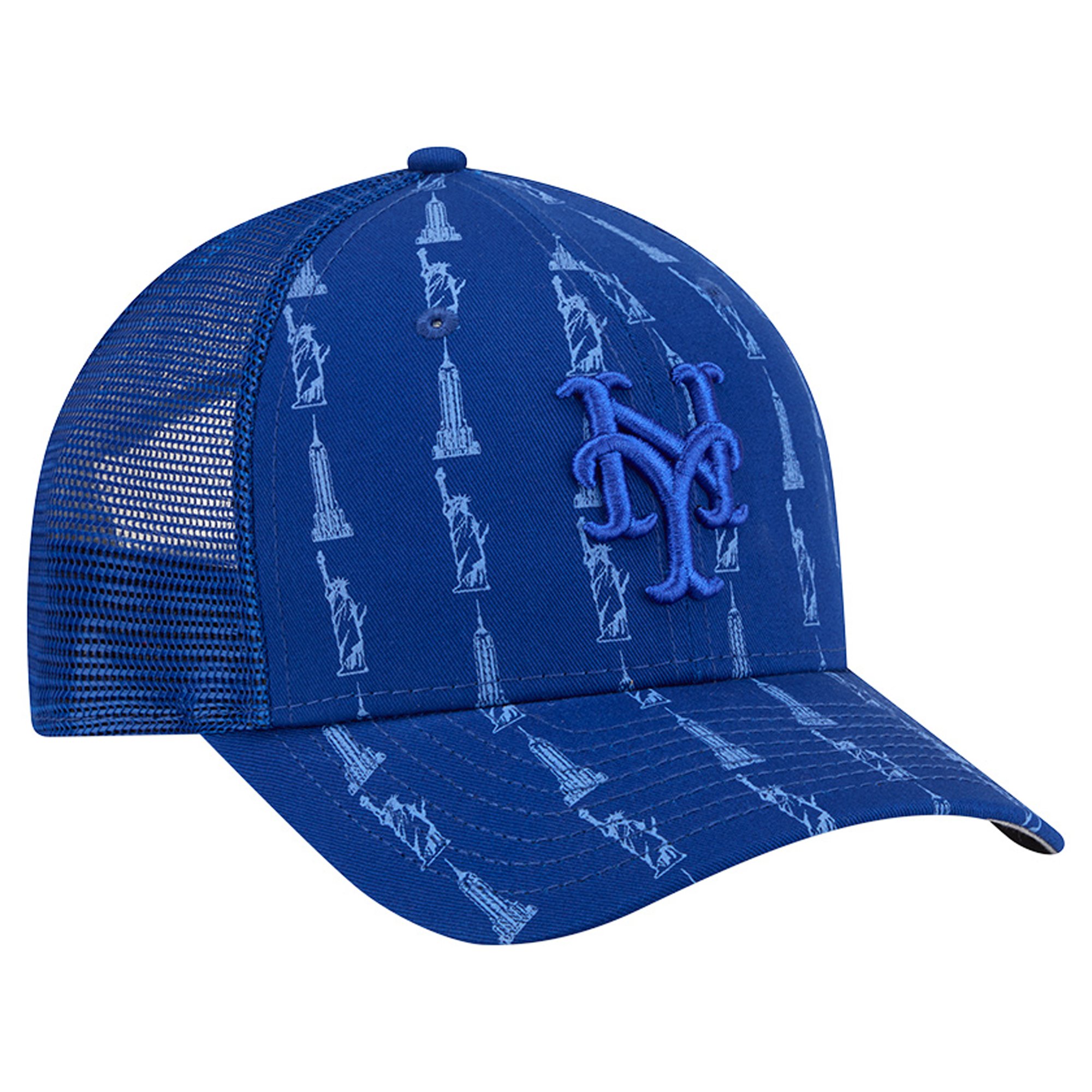 Men's New Era Blue New York Mets Tonal Icon 9FORTY M-Crown Adjustable Trucker Hat