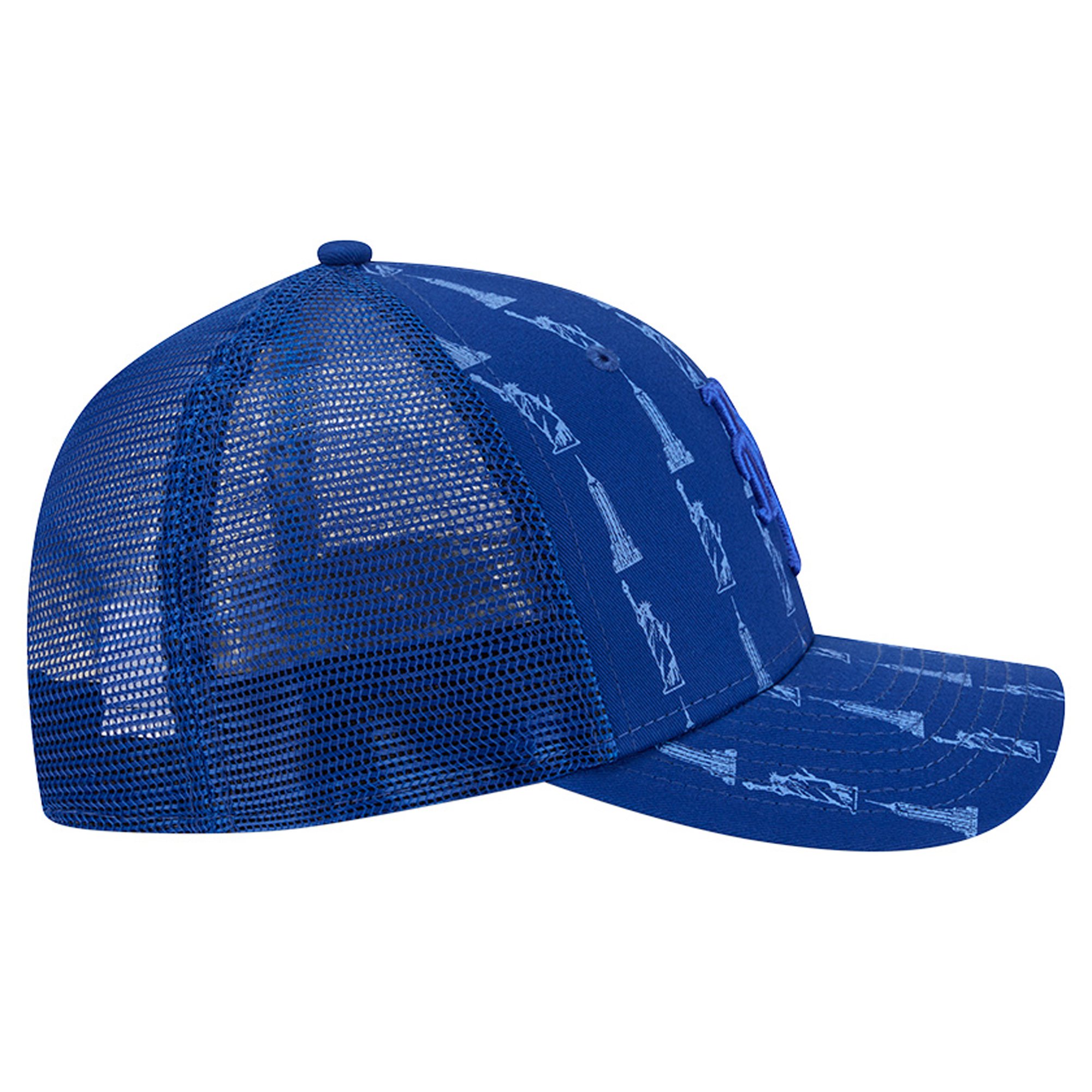Men's New Era Blue New York Mets Tonal Icon 9FORTY M-Crown Adjustable Trucker Hat