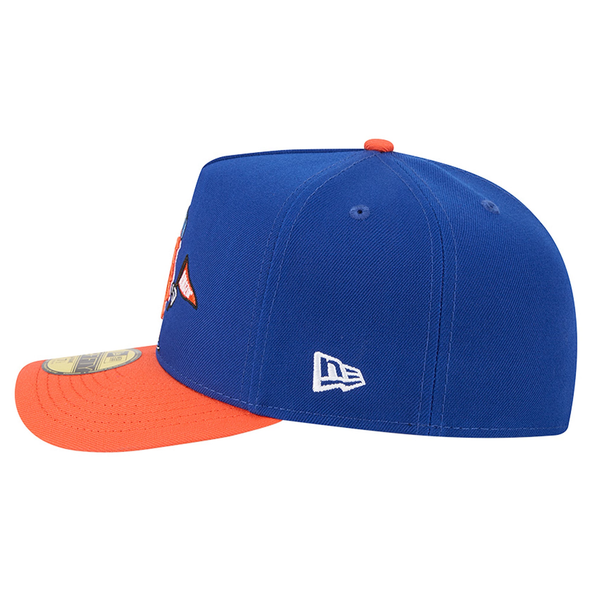 Casquette ajustée New Era 59FIFTY pour homme, bleu/orange, motif dessin animé des Mets de York