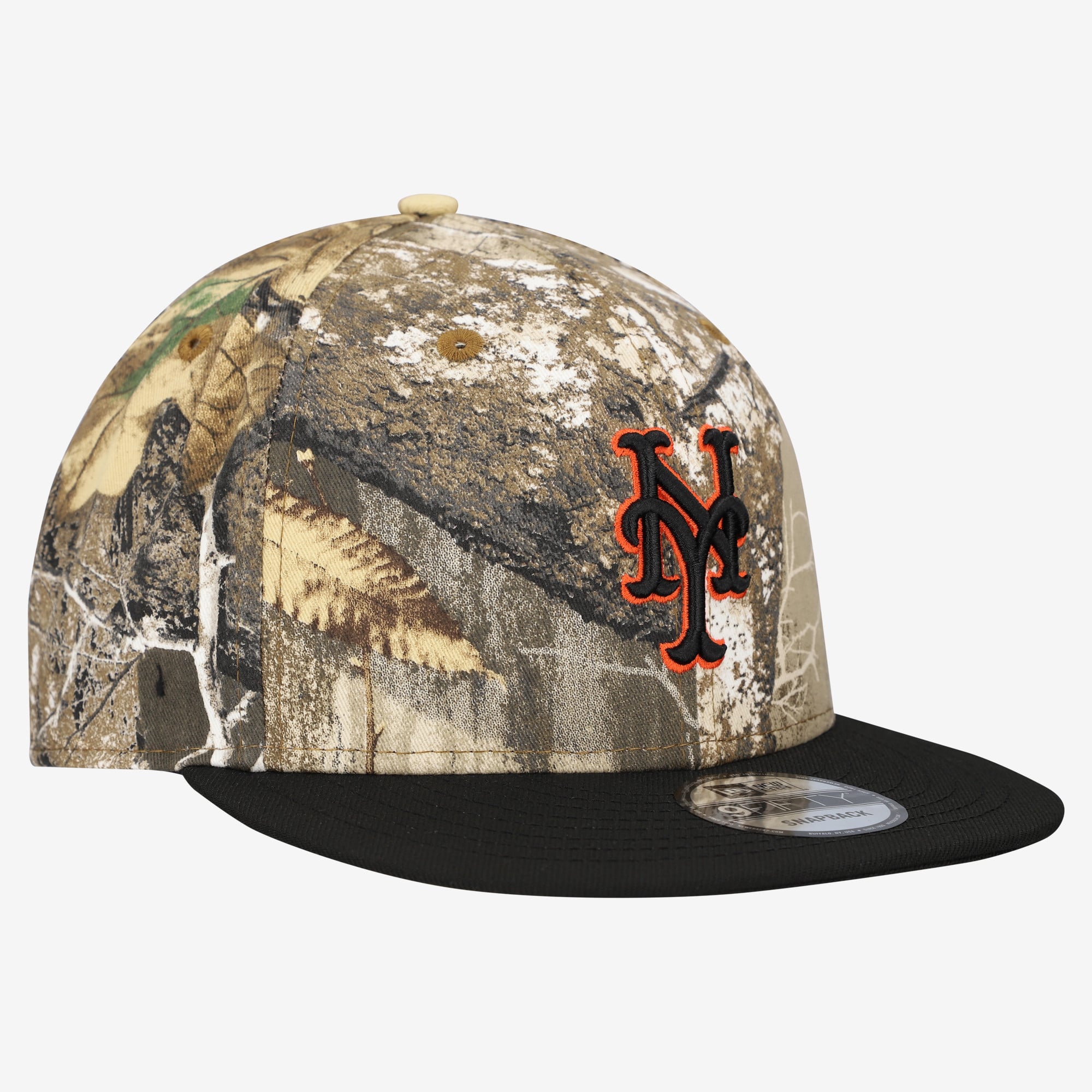 Casquette snapback New Era Camo New York Mets Realtree Orange Pop 9FIFTY pour homme