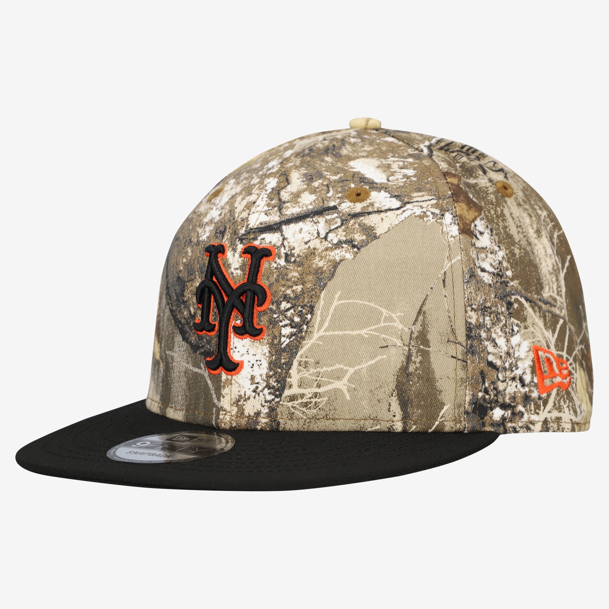 Casquette snapback New Era Camo New York Mets Realtree Orange Pop 9FIFTY pour homme