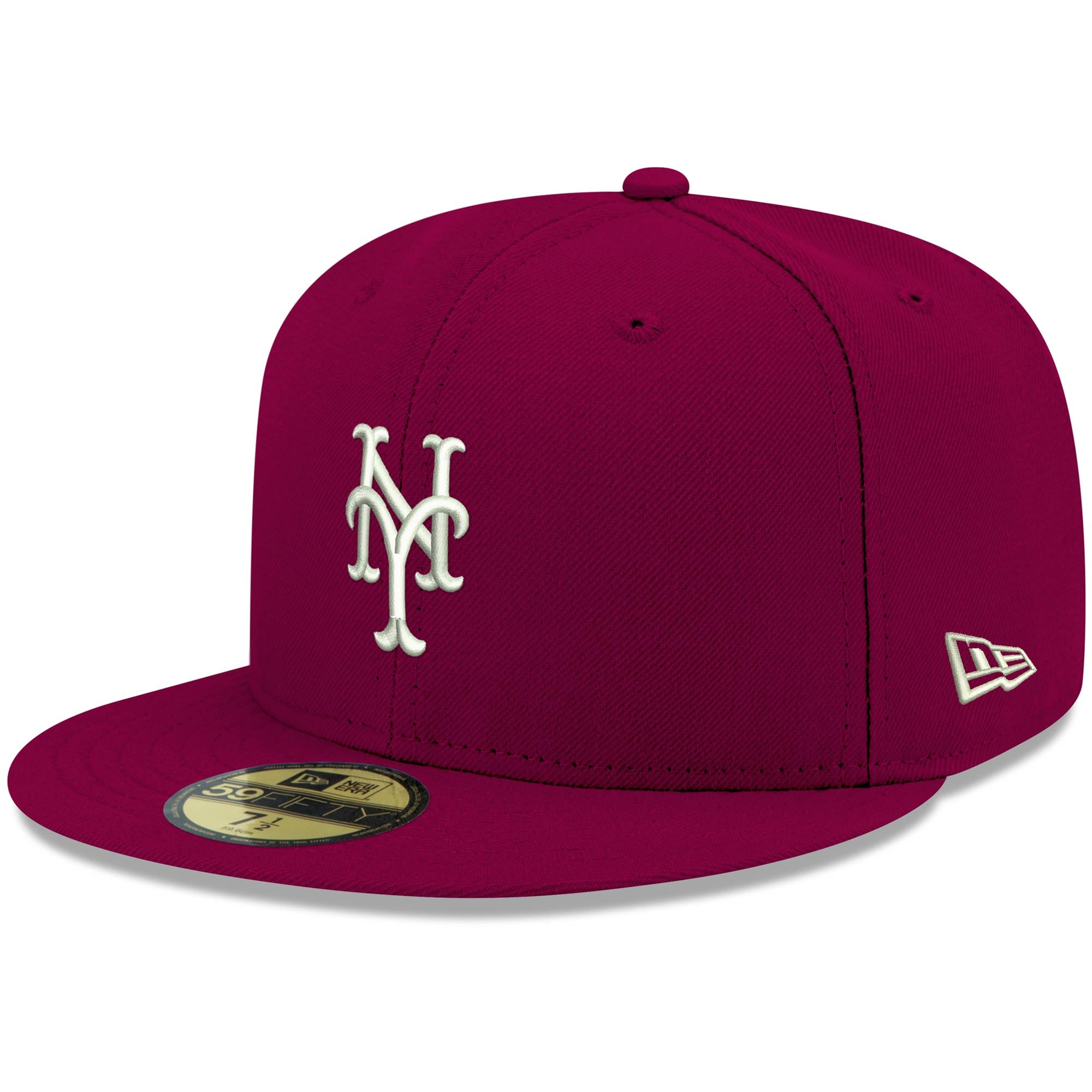 Casquette ajustée 59FIFTY blanche avec logo New York Mets Era pour homme, rouge