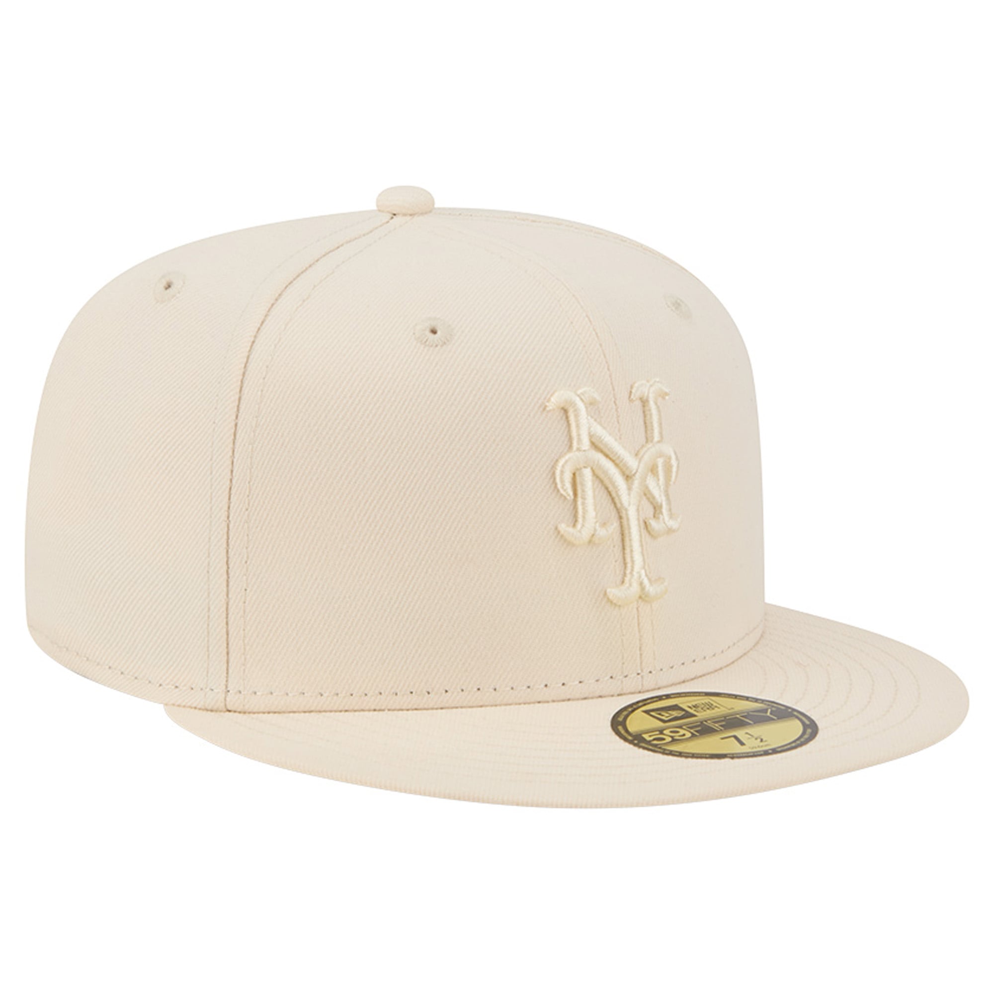 Casquette ajustée New Era crème pour homme York Mets 59FIFTY