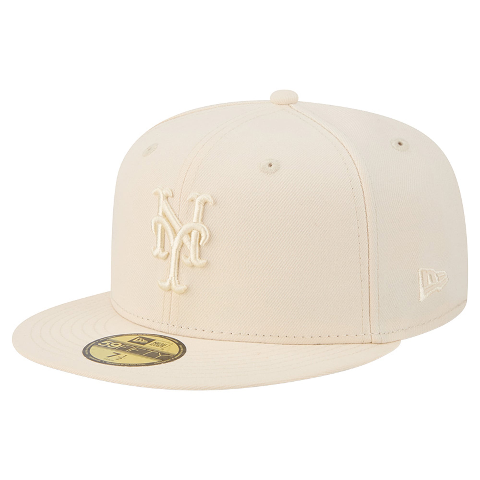 Casquette ajustée New Era crème pour homme York Mets 59FIFTY