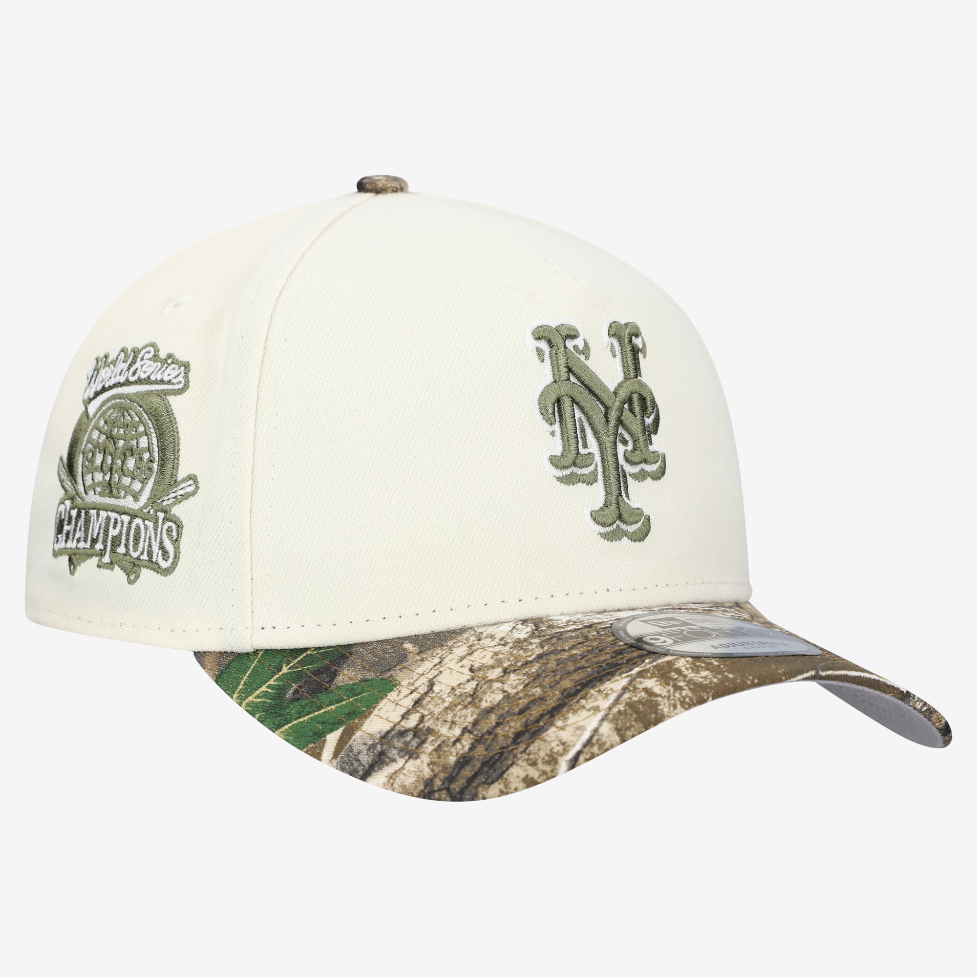 Men's New Era Cream/Realtree Camo New York Mets 9FORTY A-Frame Adjustable Hat