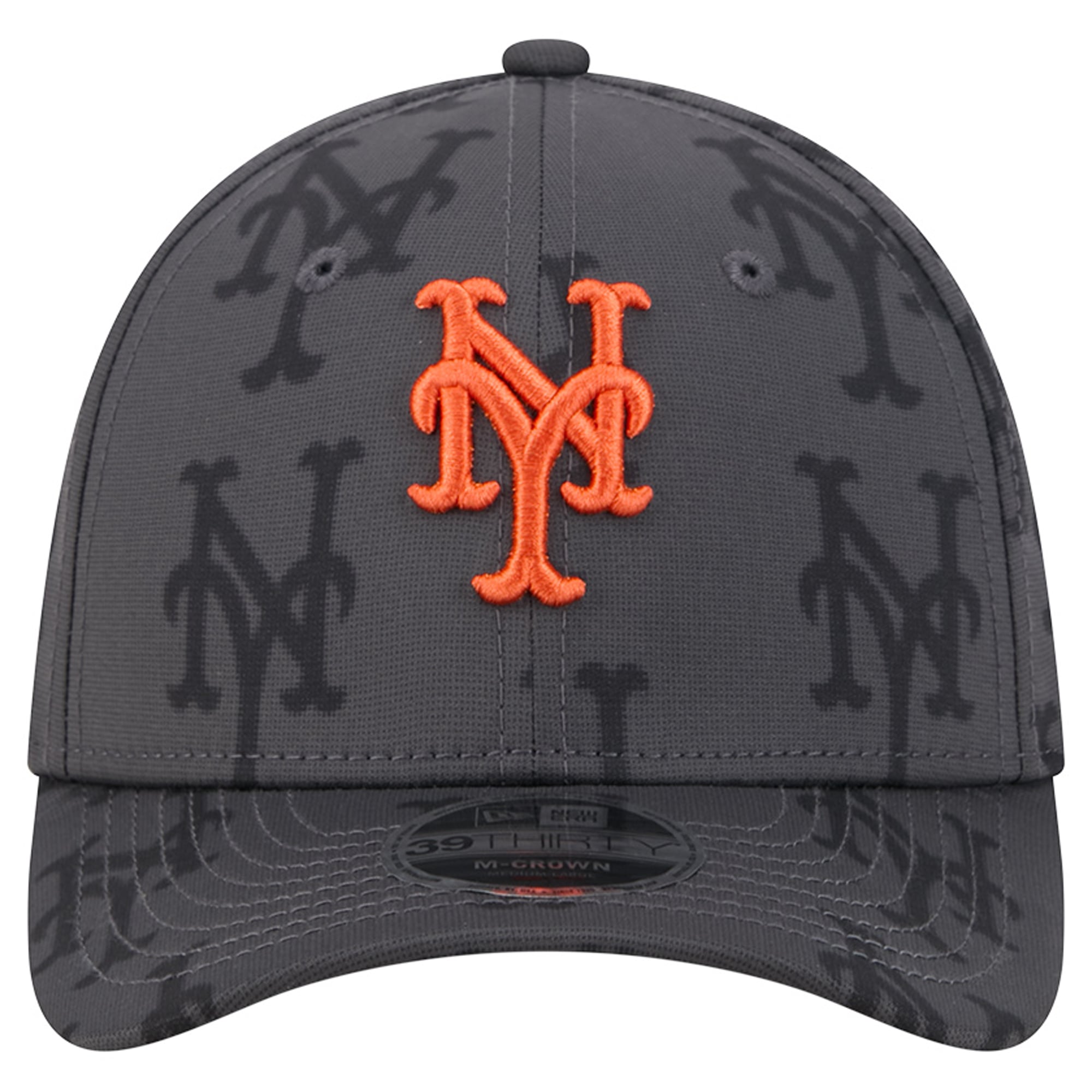 Men's New Era Gray York Mets Halftone 39THIRTY Flex Hat