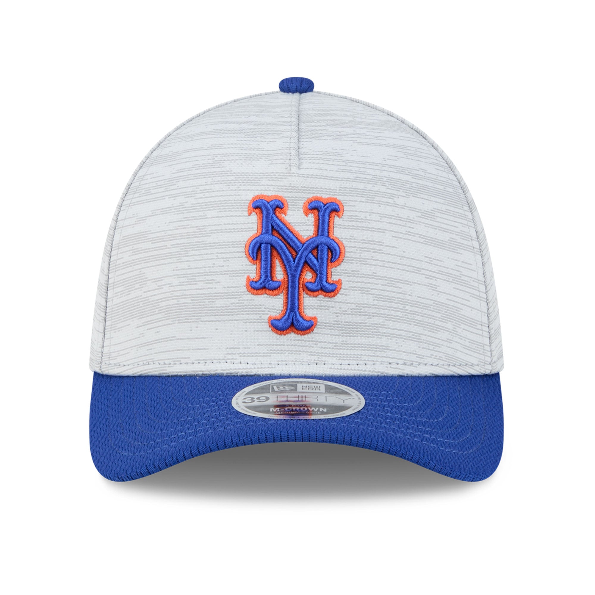 Casquette New Era Tech 39THIRTY Flex grise/bleu roi pour homme