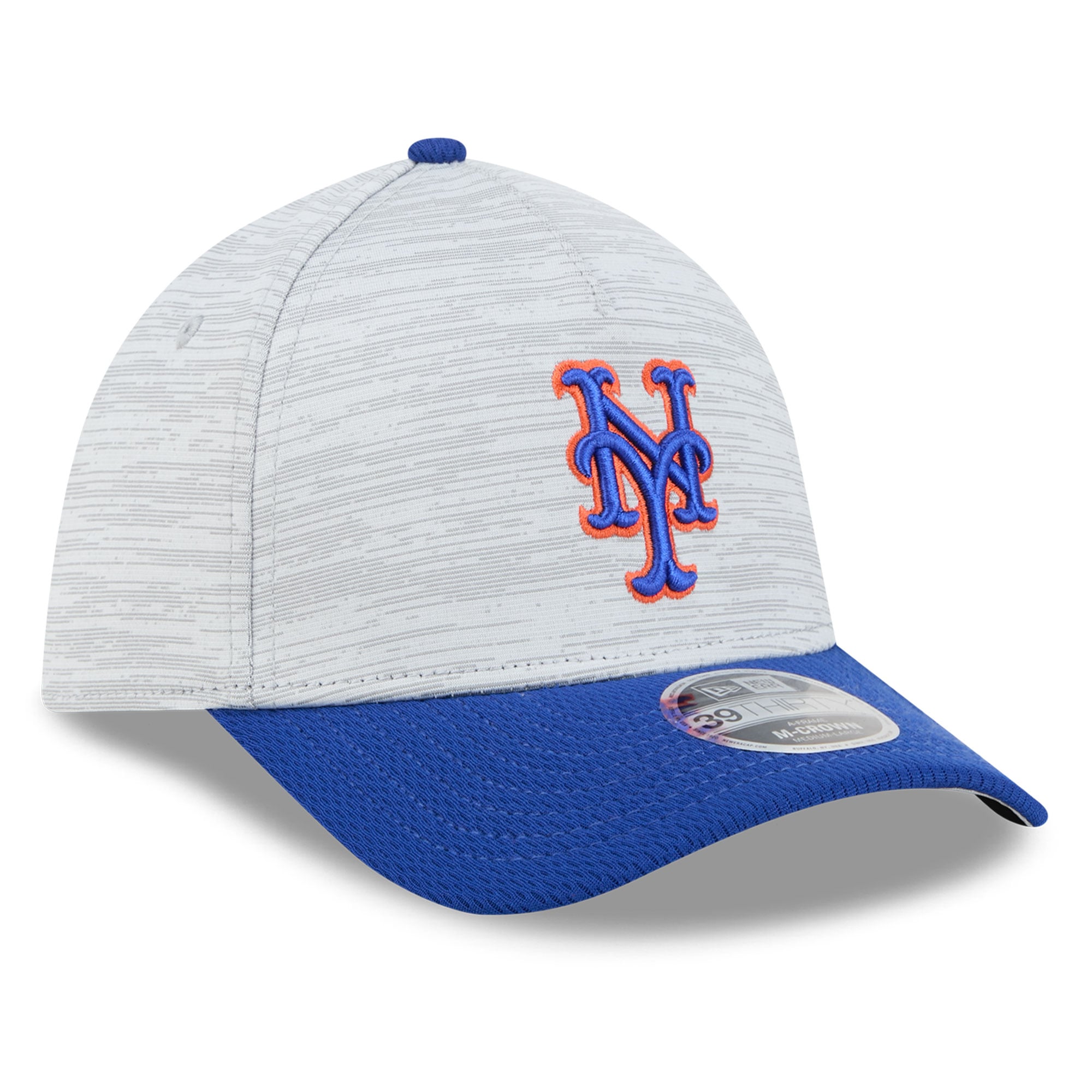 Casquette New Era Tech 39THIRTY Flex grise/bleu roi pour homme