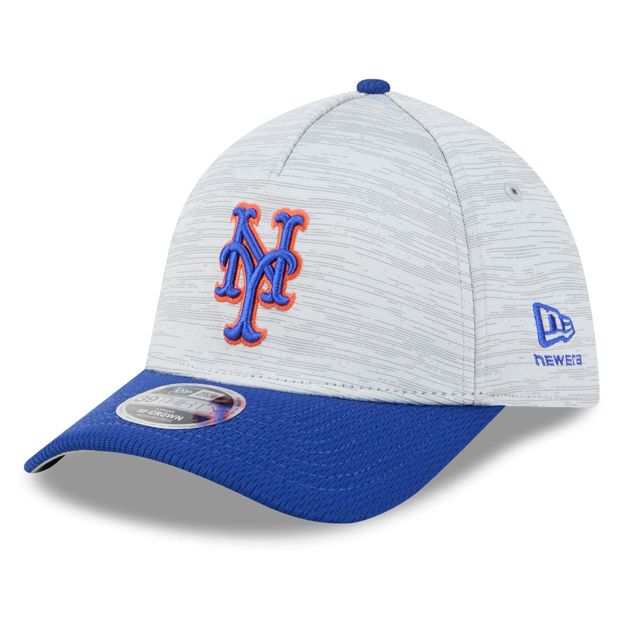 Casquette New Era Tech 39THIRTY Flex grise/bleu roi pour homme