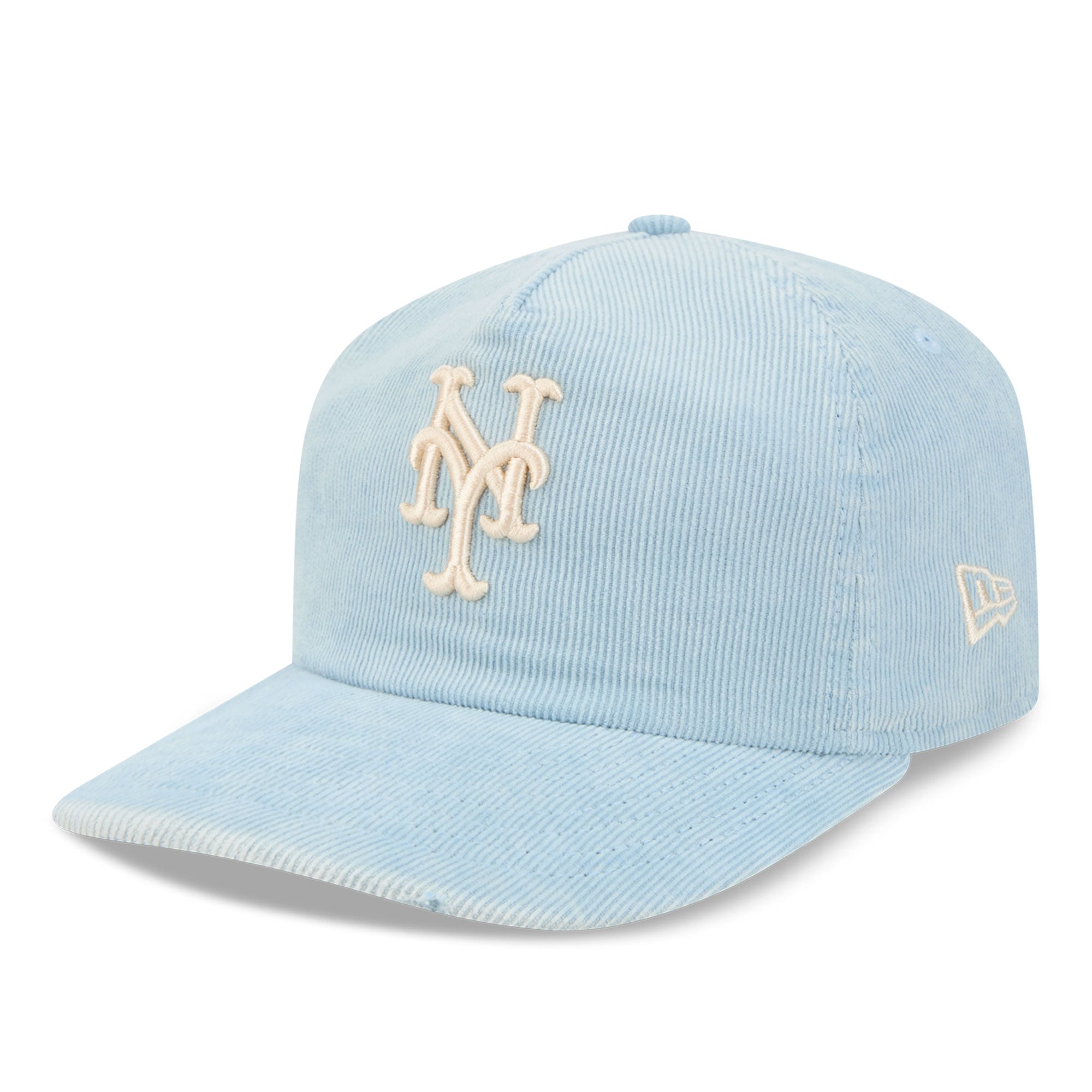 Casquette ajustable New Era 19TWENTY bleu clair en velours côtelé New York Mets pour homme