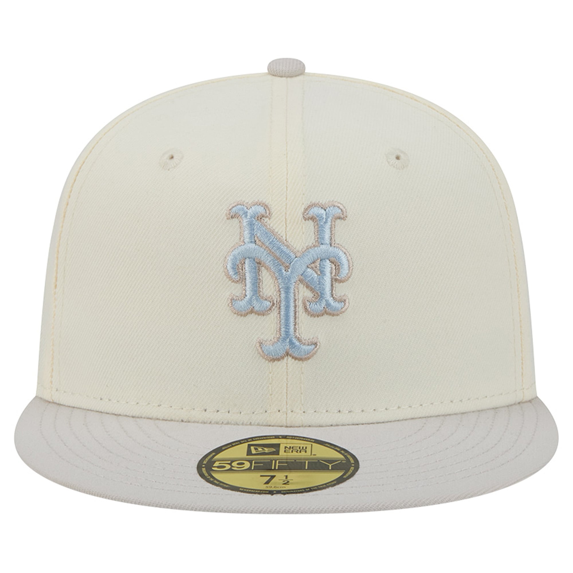 Men's New Era Natural York Mets Crisp Equinox World Series 59FIFTY Fitted Hat