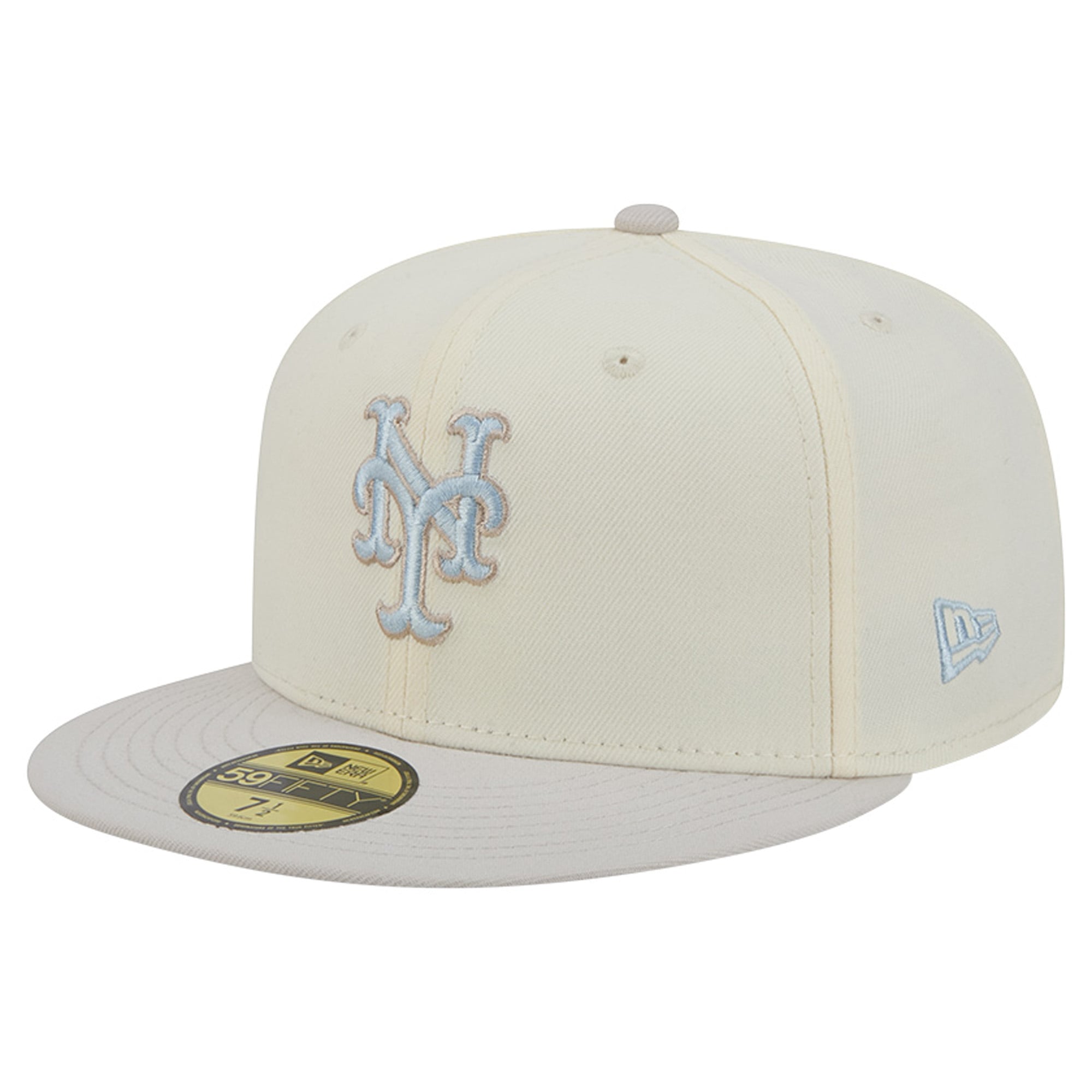 Men's New Era Natural York Mets Crisp Equinox World Series 59FIFTY Fitted Hat