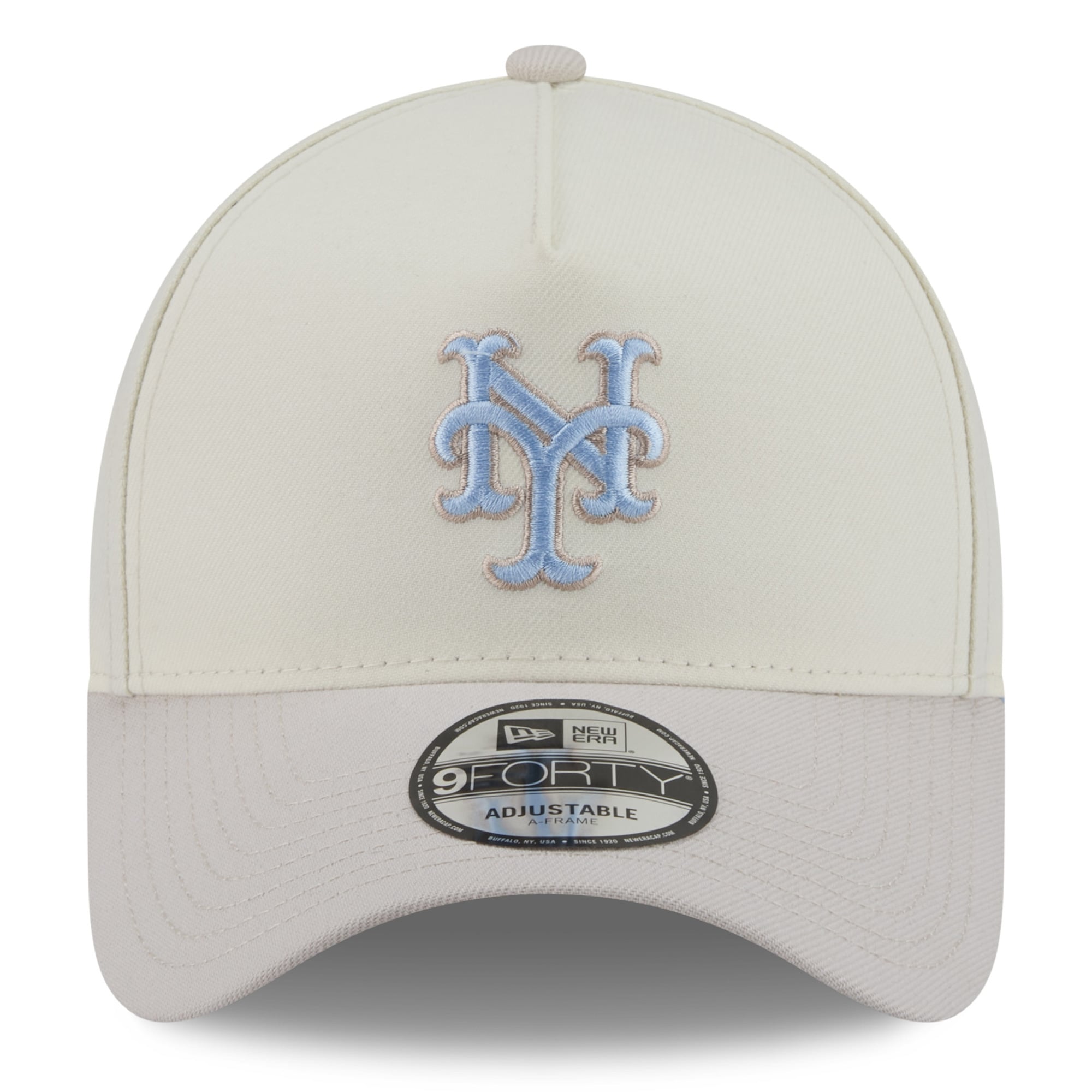 Men's New Era Natural New York Mets Crisp Equinox World Series 9FORTY A-Frame Adjustable Hat