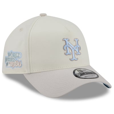 New York Mets New Era Crisp Equinox World Series 9FORTY A-Frame Adjustable Hat - Natural