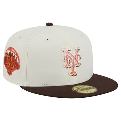 New York Mets New Era Pumpkin Spice 59FIFTY Fitted Hat - Natural/Brown