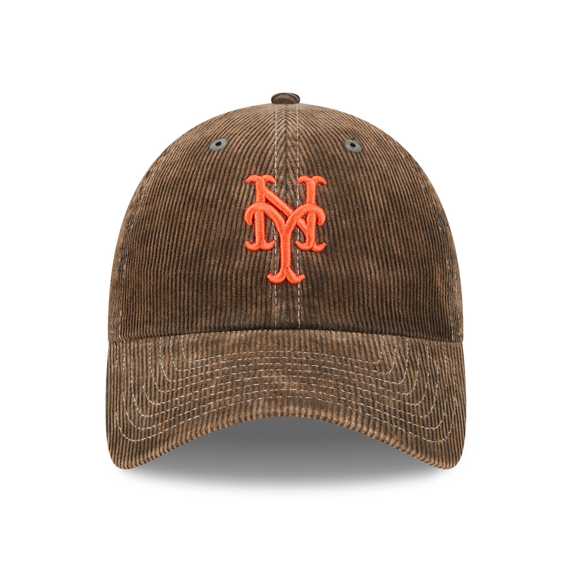Casquette New Era Olive New York Mets en velours côtelé, style classique décontracté, ajustable
